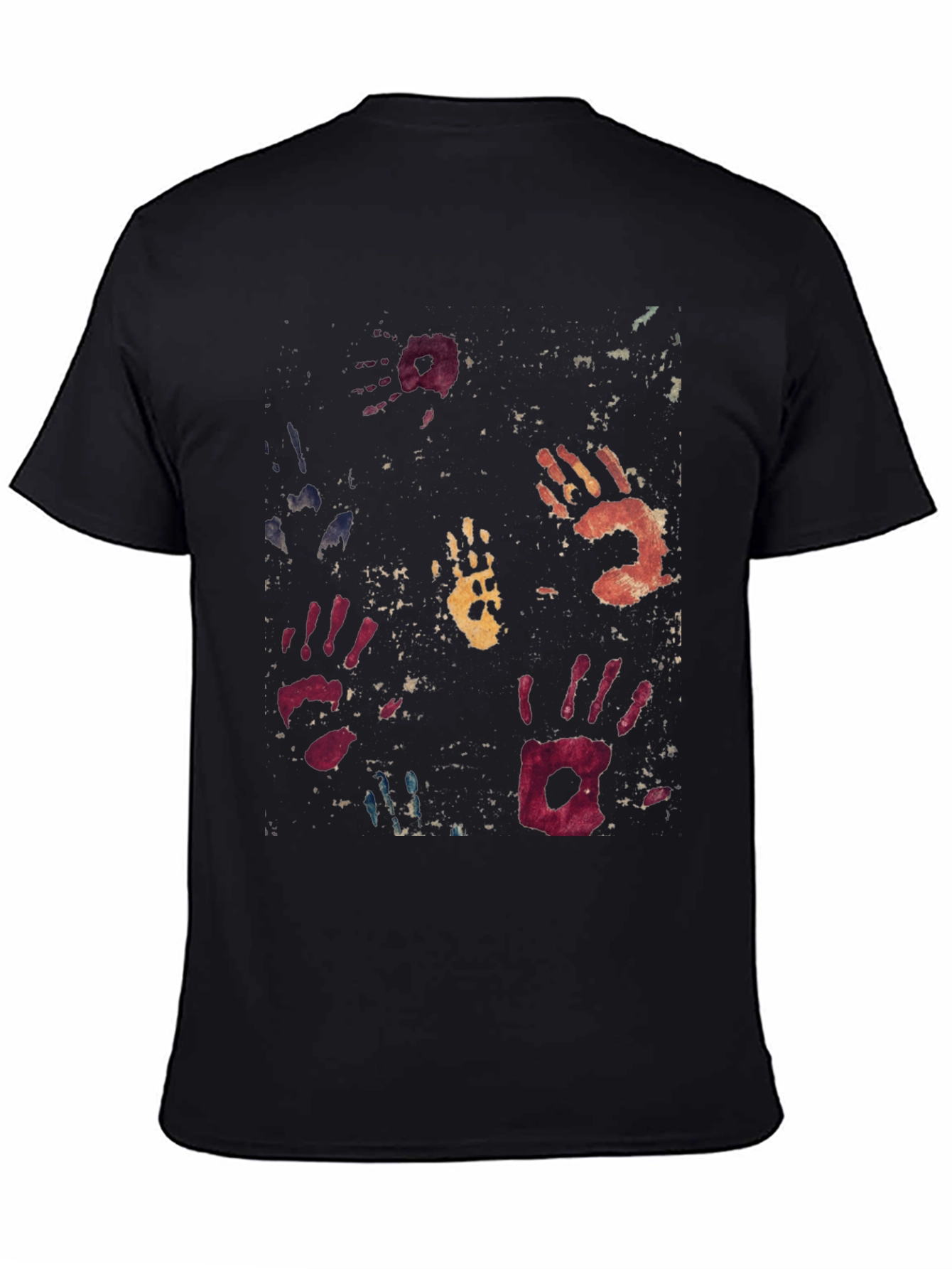 Handprint Graphic Tee - Unique Artistic Design