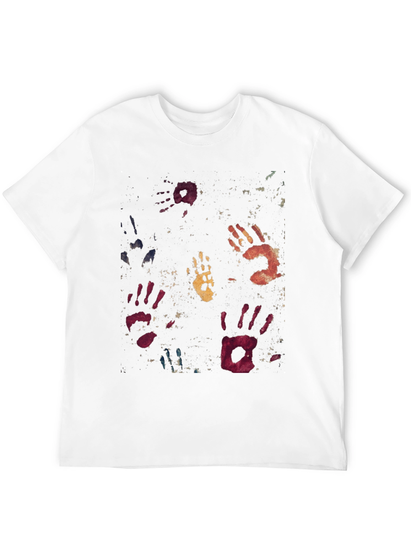 Handprint Graphic Tee - Unique Artistic Design