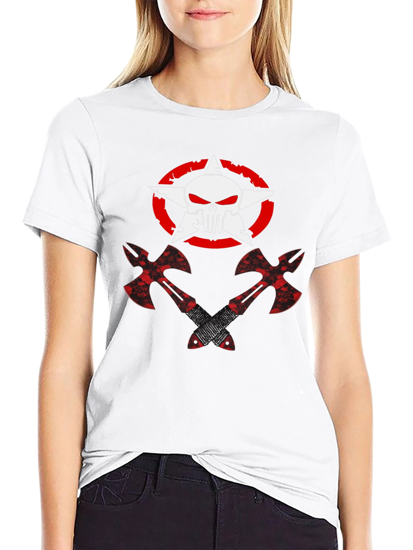 Punisher Star Axe Graphic T-Shirt - Black