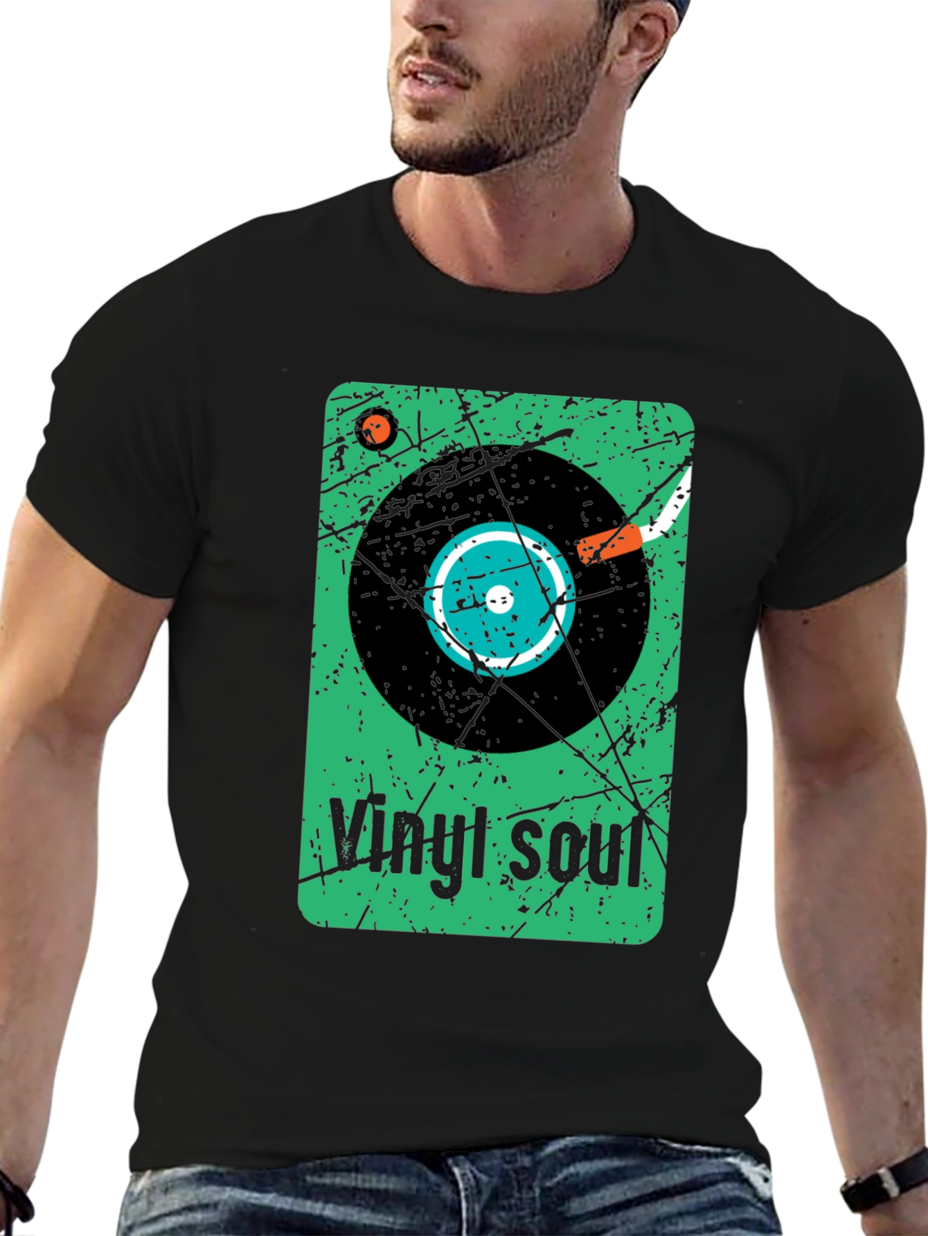 Vinyl Soul Graphic Tee - Retro Music Lover Shirt