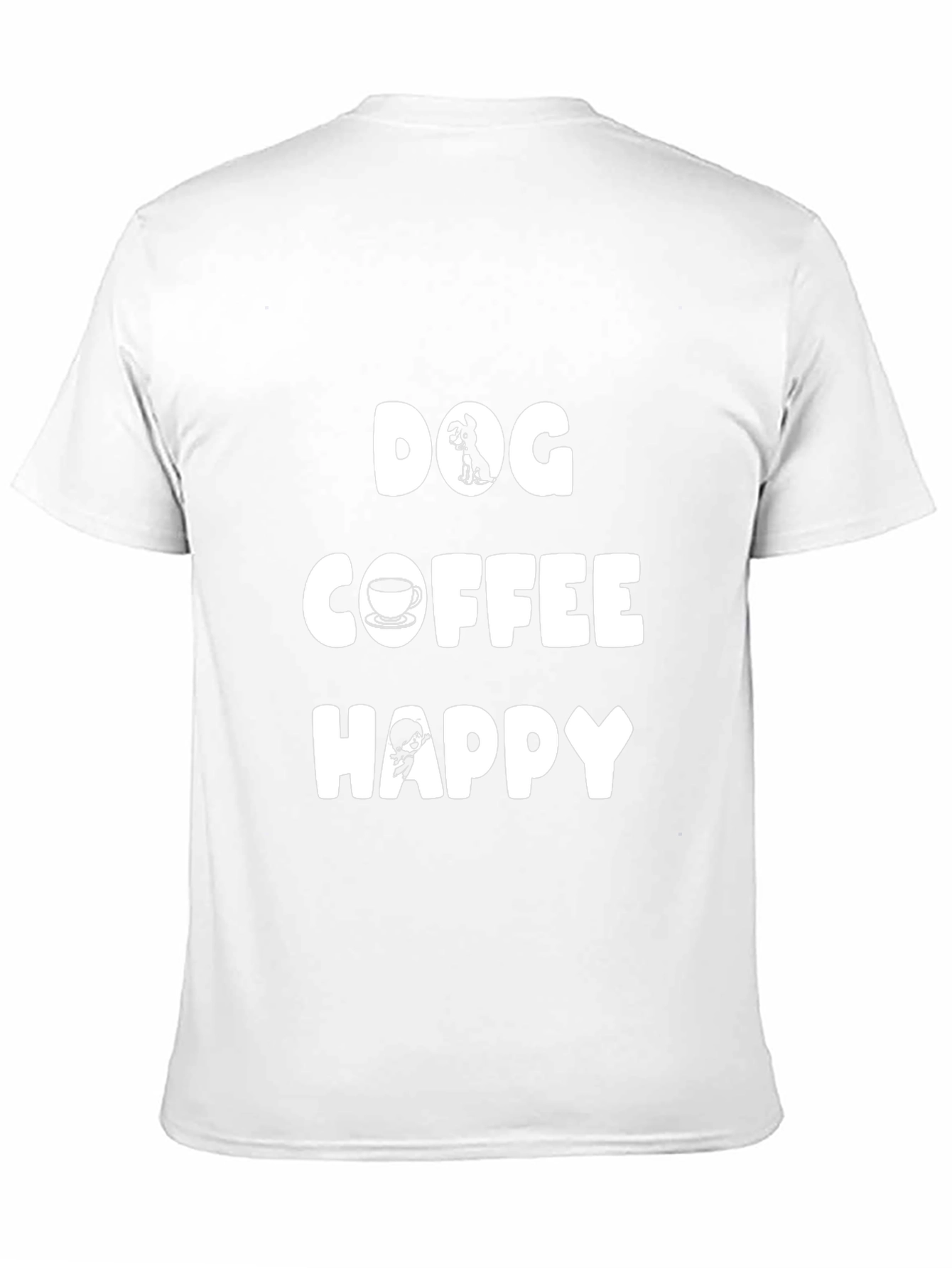 Dog Coffee Happy Graphic Tee - Unisex Black T-Shirt