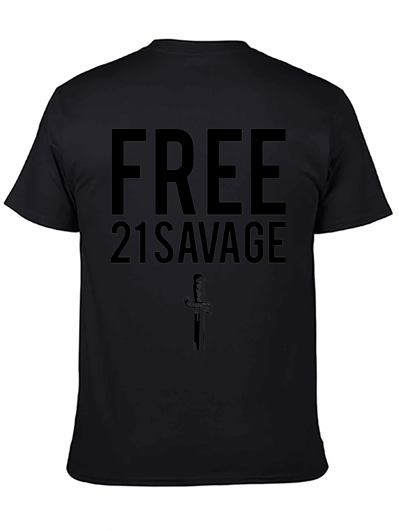 Free 21 Savage Black Graphic T-Shirt