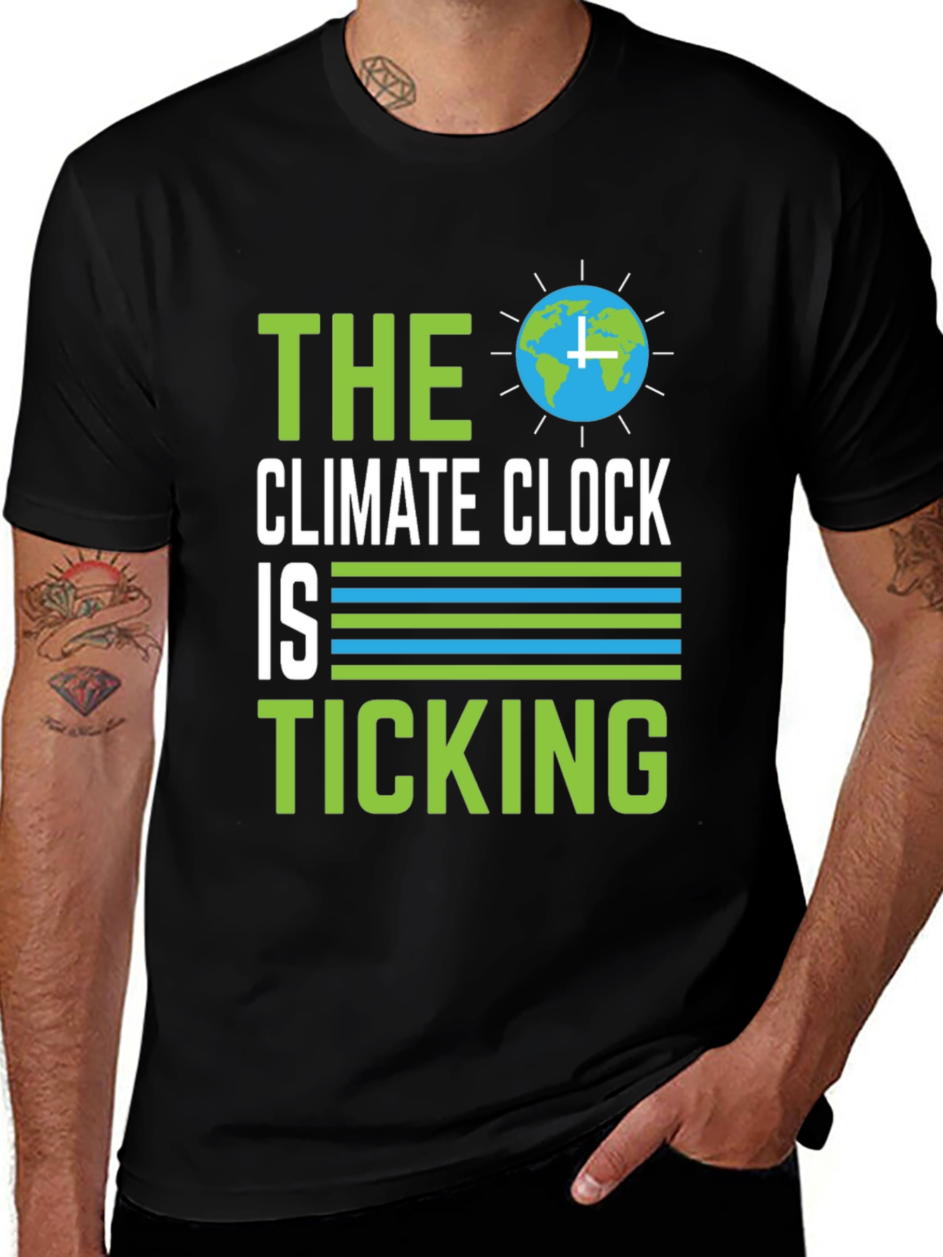Climate Clock Ticking Graphic T-Shirt