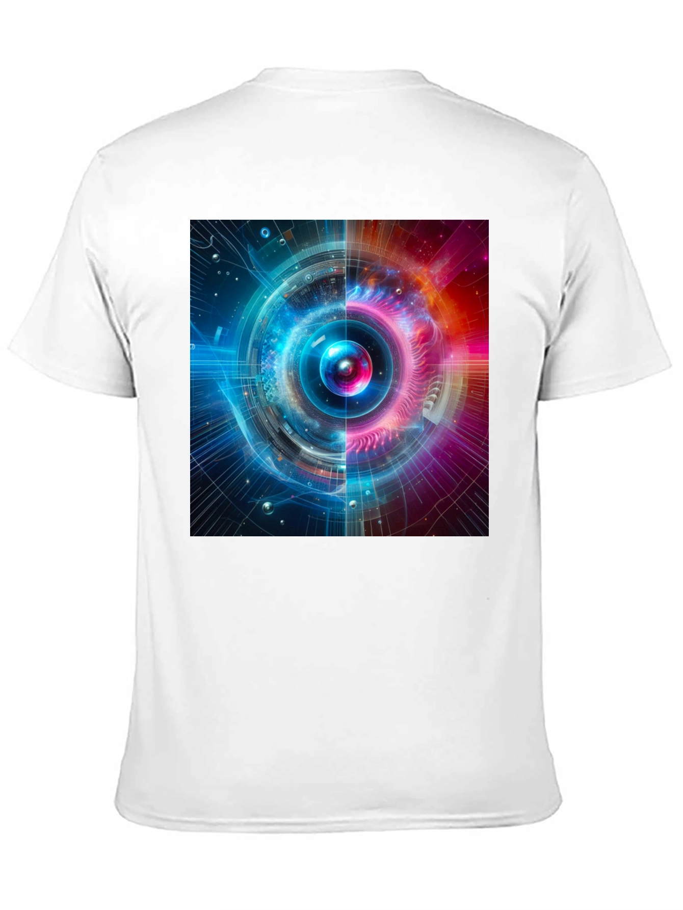 Cosmic Fusion Graphic Tee - Sci-Fi Style
