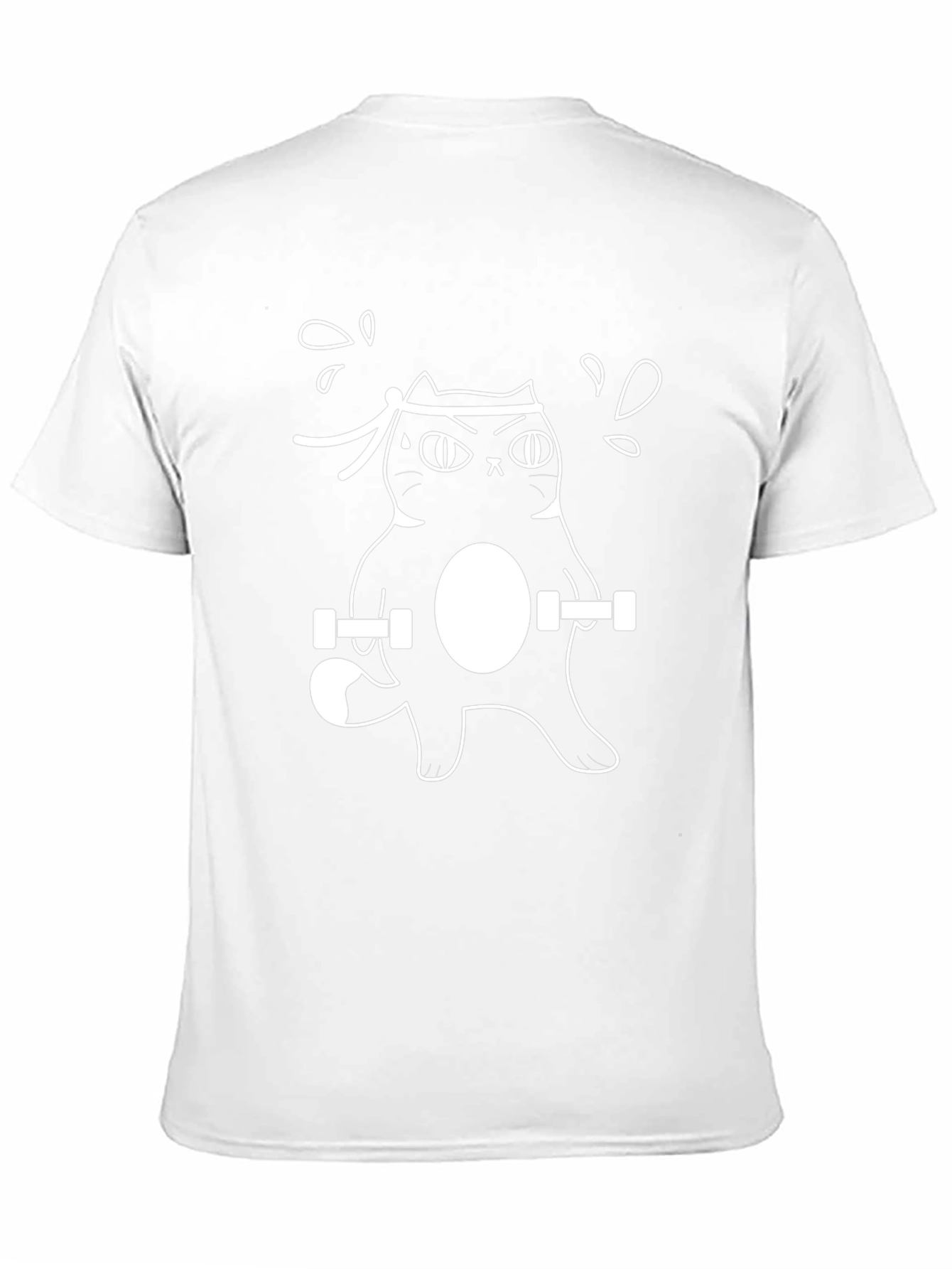 Funny Workout Cat T-Shirt - Black