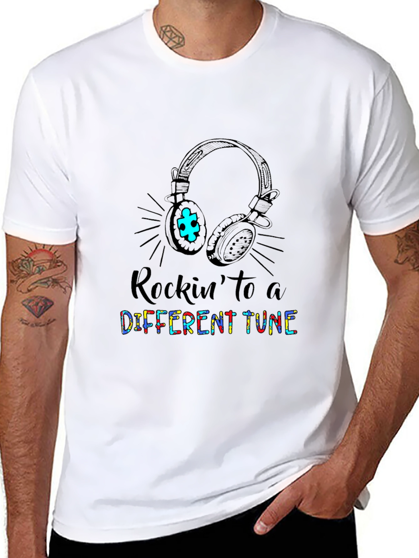 Rockin to a Different Tune Autism Awareness T-Shirt