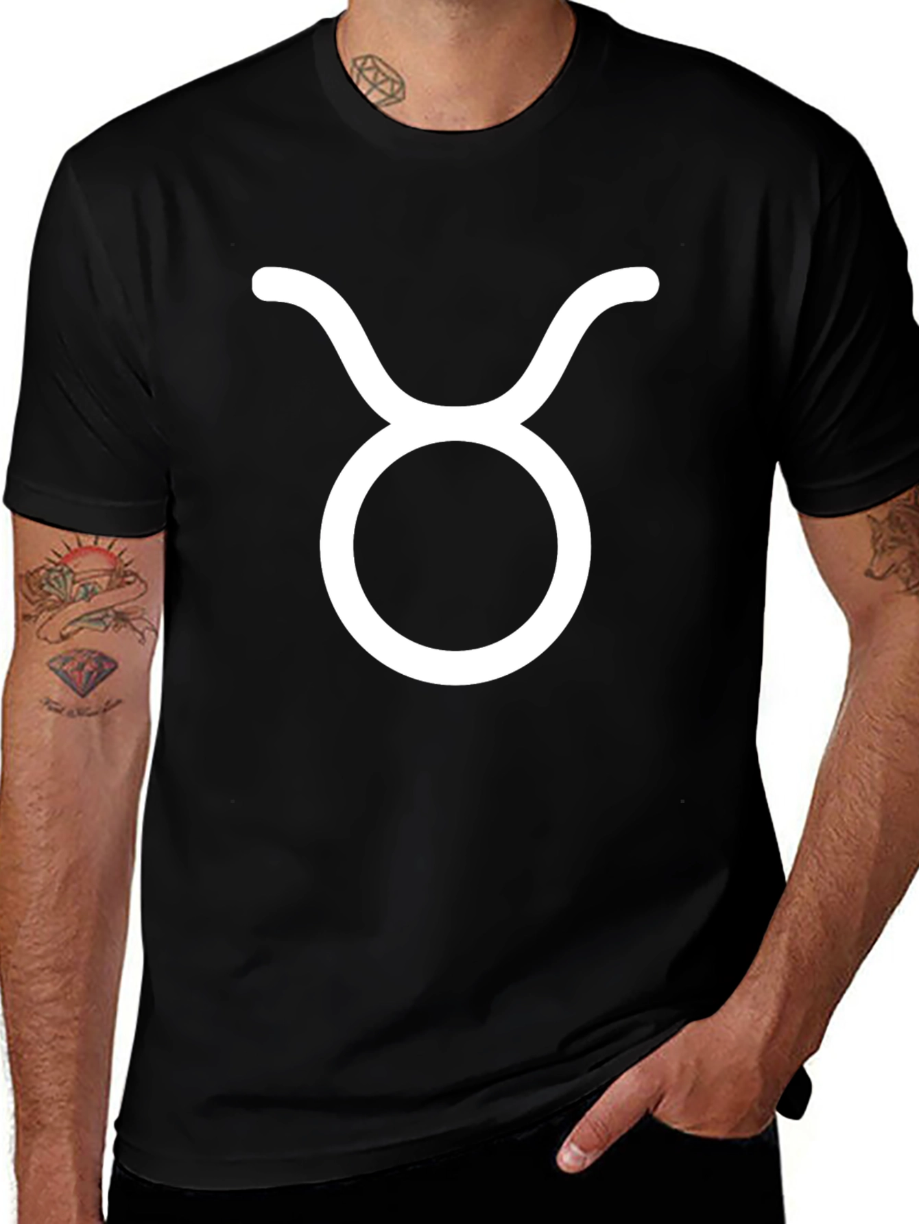 Taurus Zodiac Sign Black Graphic Tee