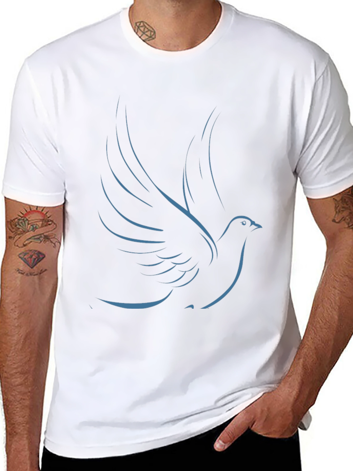 Dove Graphic Tee - Sleek & Stylish Black T-Shirt