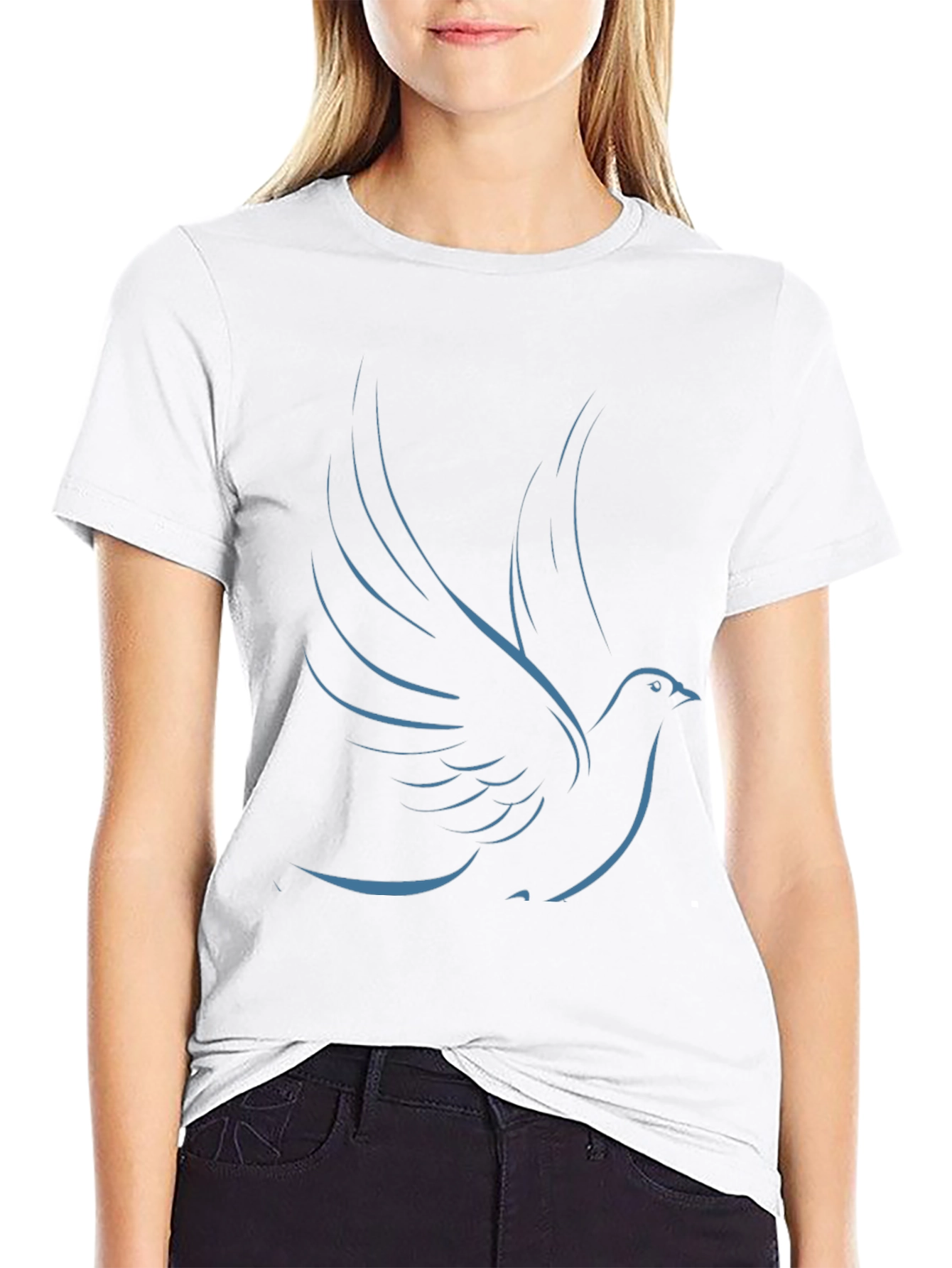 Dove Graphic Tee - Sleek & Stylish Black T-Shirt