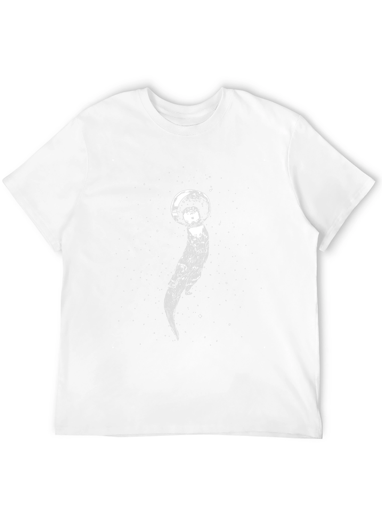 Astronaut Otter Graphic Tee - Black T-Shirt