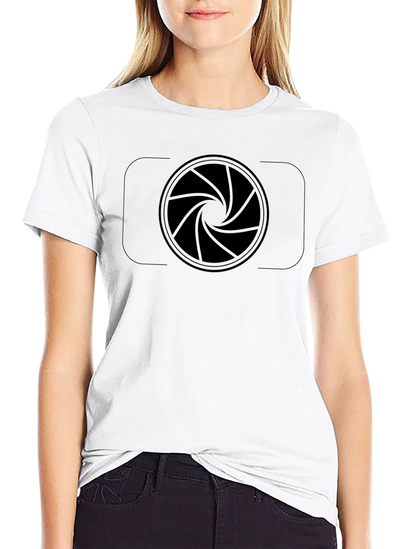 Camera Lens Graphic T-Shirt - Black