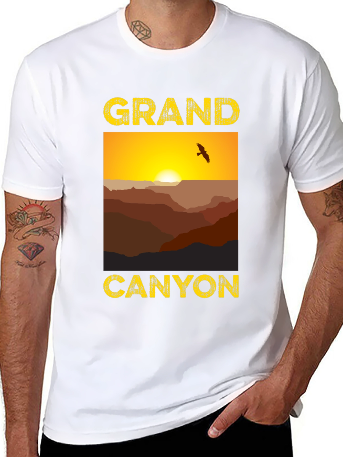 Grand Canyon Graphic Print Black T-Shirt