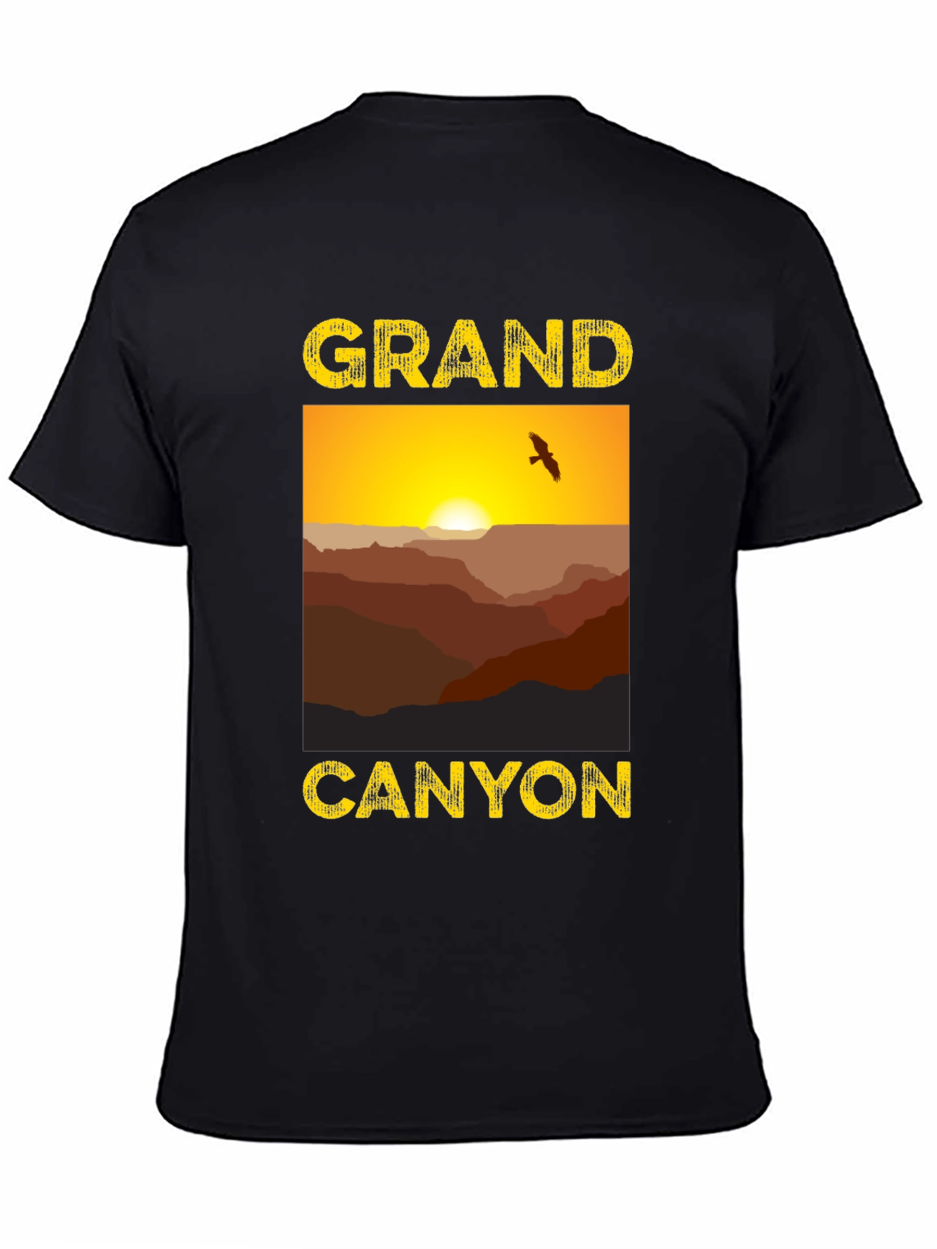 Grand Canyon Graphic Print Black T-Shirt