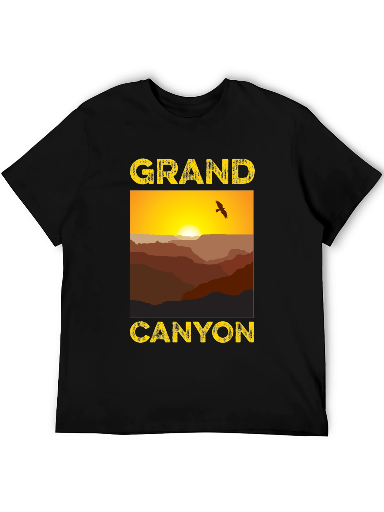 Grand Canyon Graphic Print Black T-Shirt