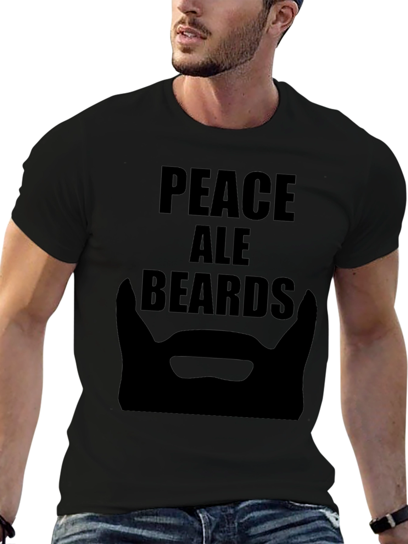 Peace Ale Beards Black T-Shirt