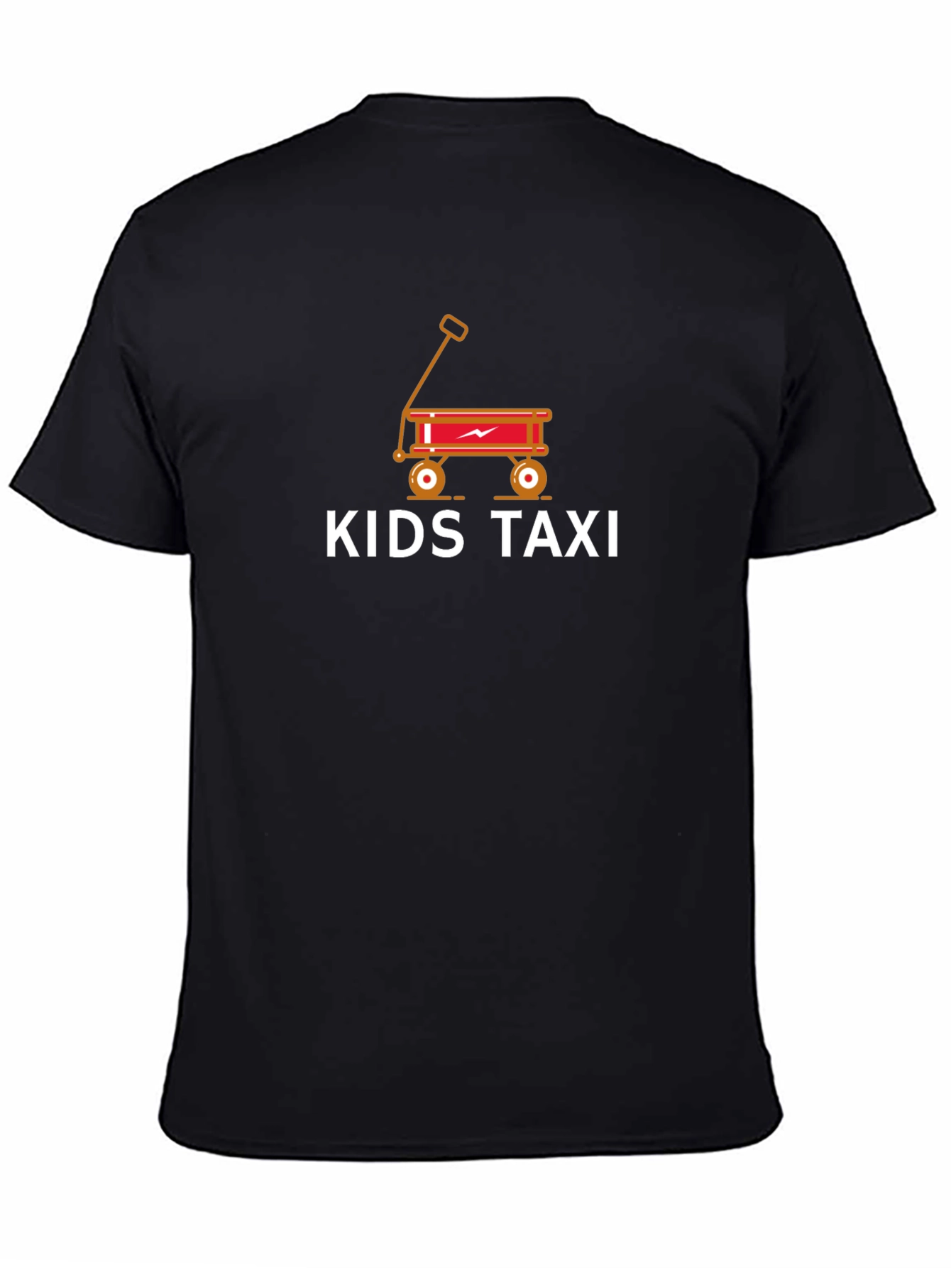 Kids Taxi Graphic Tee - Black Cotton T-Shirt