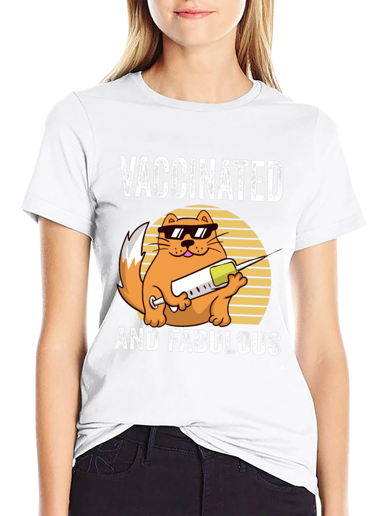 Vaccinated and Fabulous Cat T-Shirt