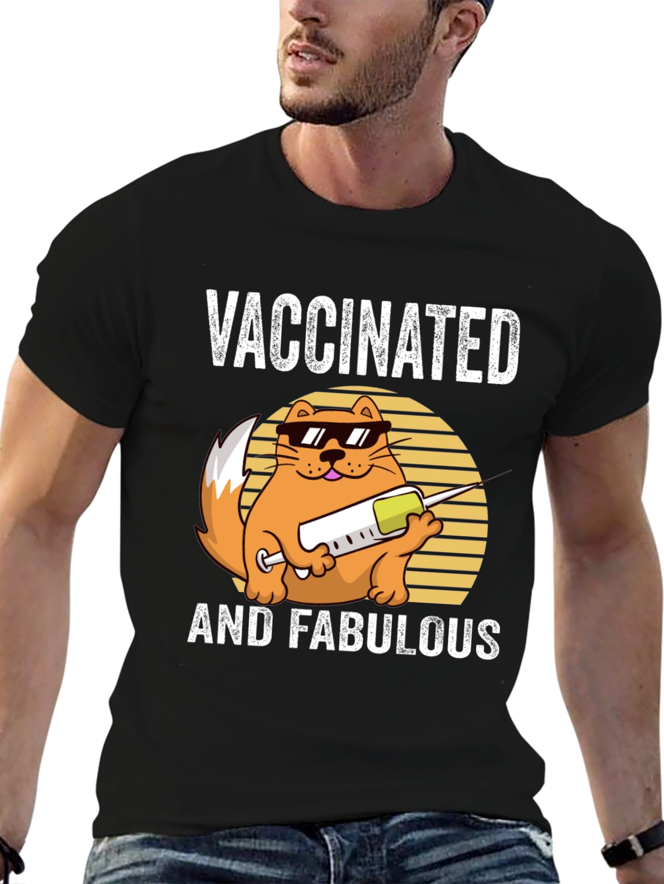 Vaccinated and Fabulous Cat T-Shirt