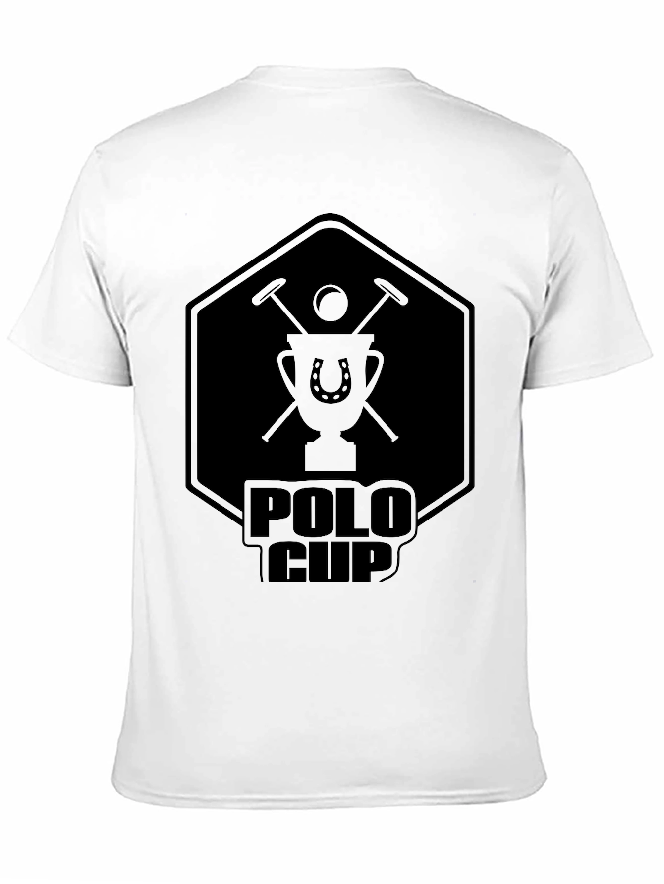 Polo Cup Graphic Tee - Classic Black Cotton T-Shirt
