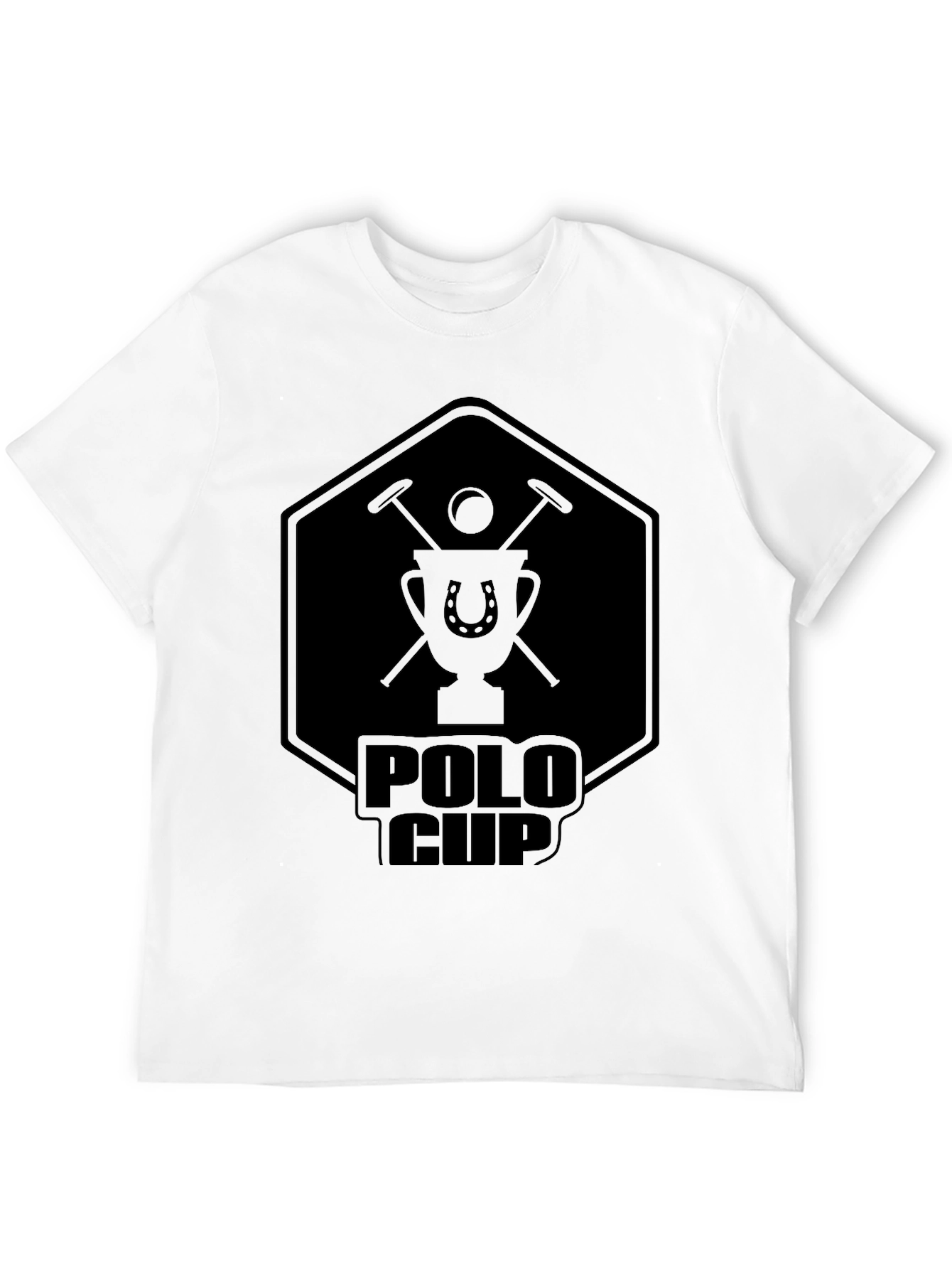 Polo Cup Graphic Tee - Classic Black Cotton T-Shirt