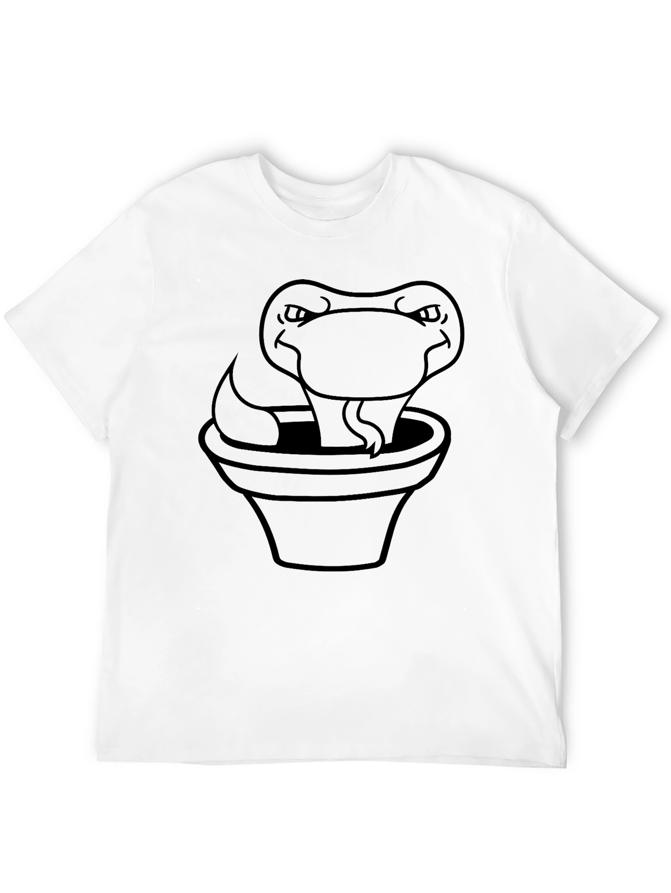 Snake in a Pot Black T-Shirt