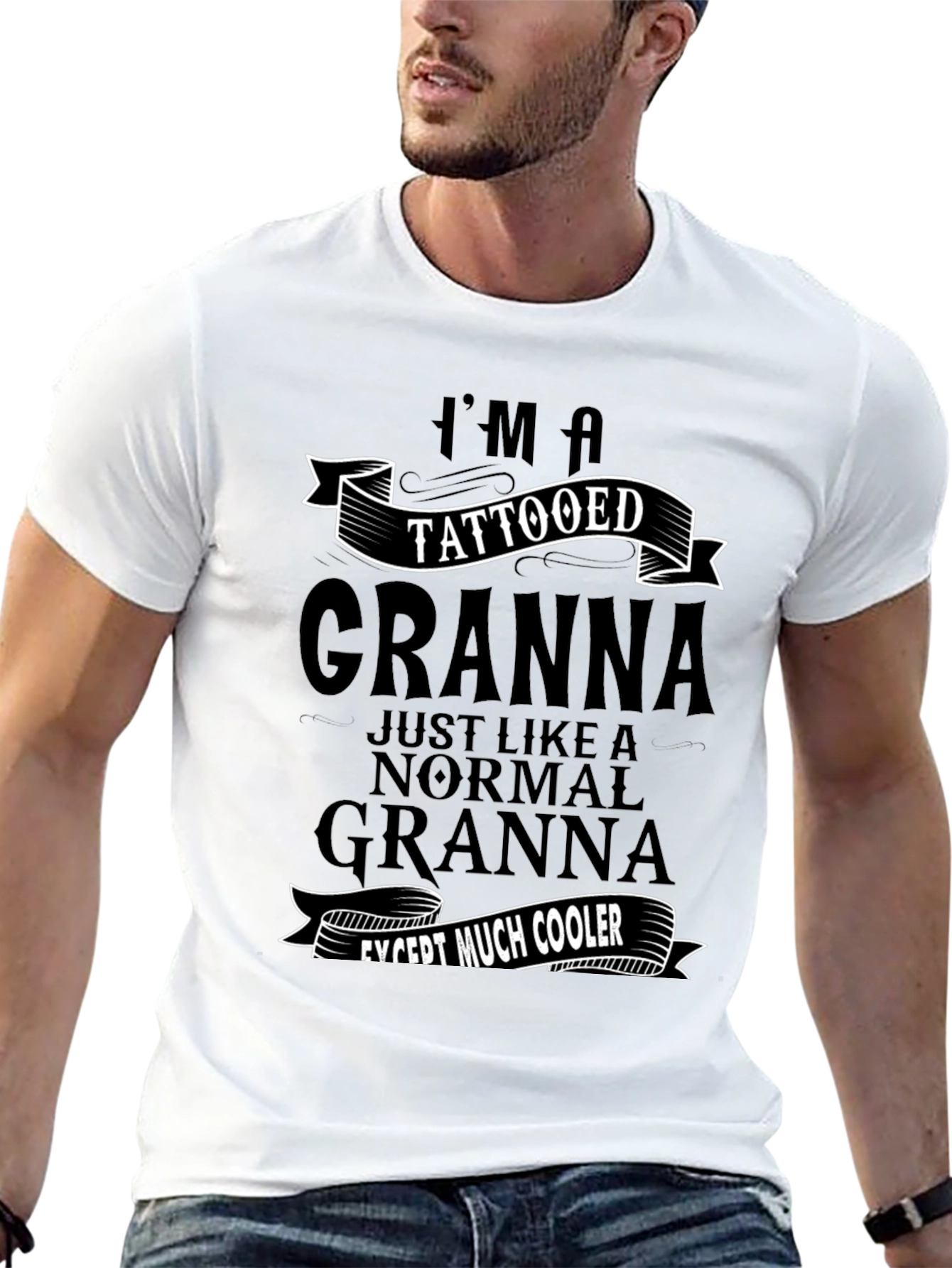 Tattooed Granna T-Shirt - Cool Grandma Tee