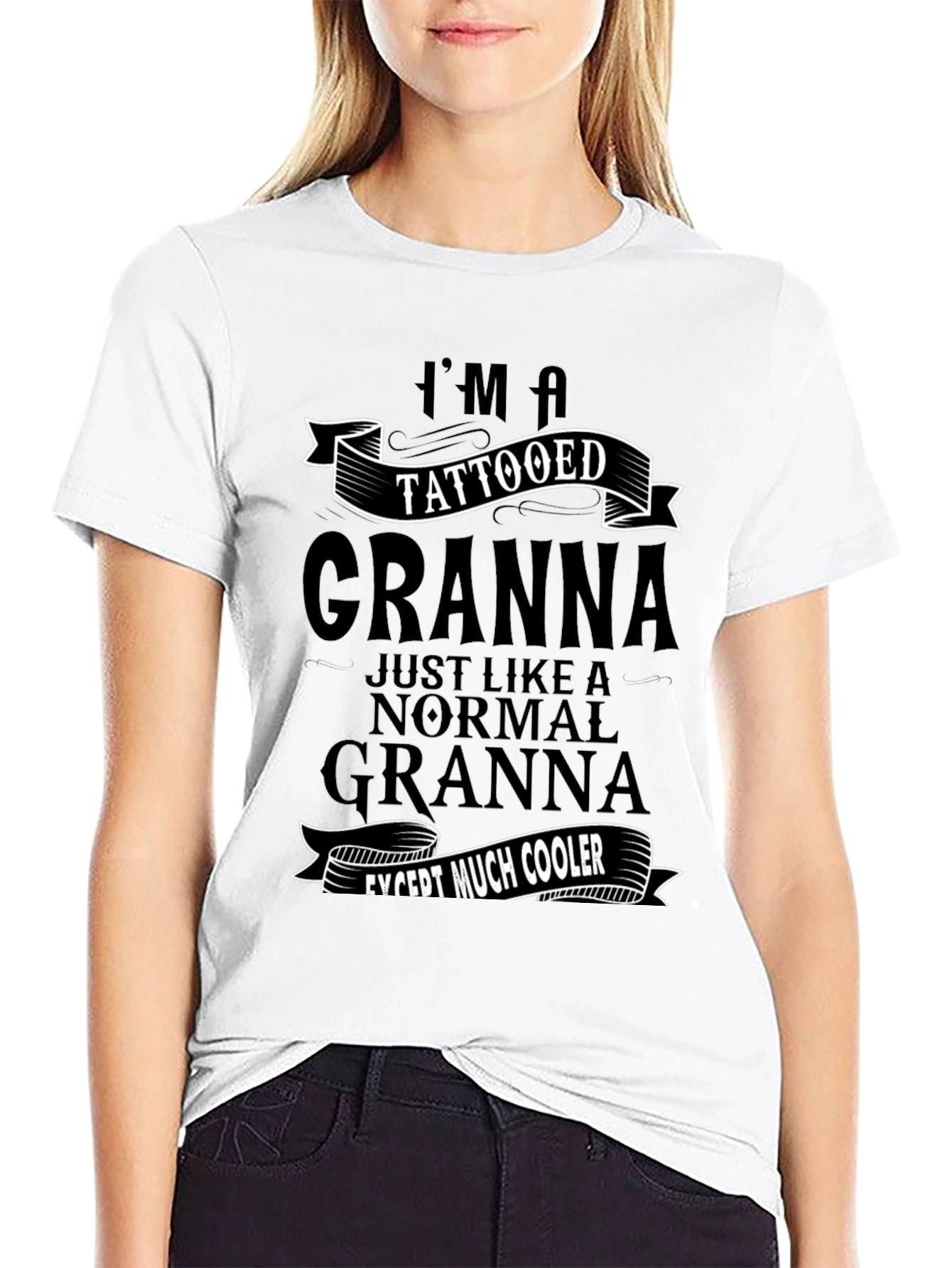 Tattooed Granna T-Shirt - Cool Grandma Tee