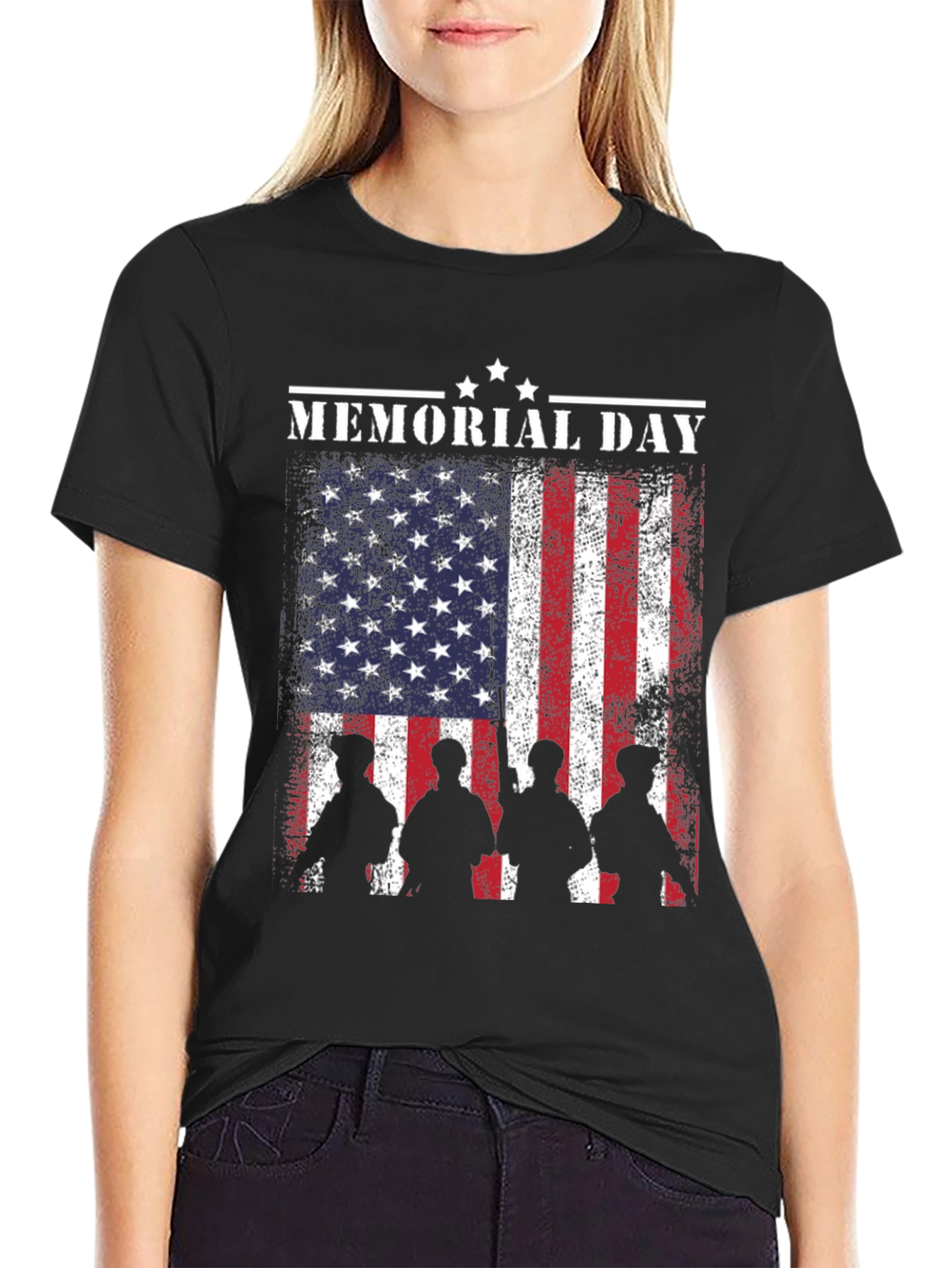 Memorial Day Flag Graphic T-Shirt