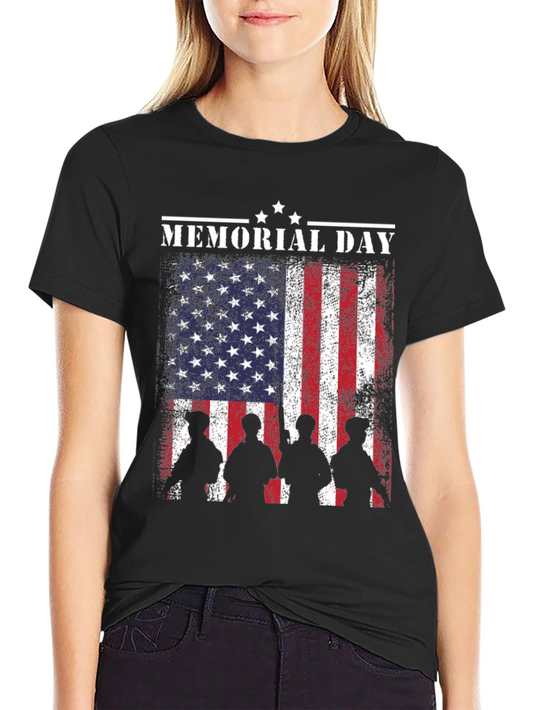 Memorial Day Flag Graphic T-Shirt