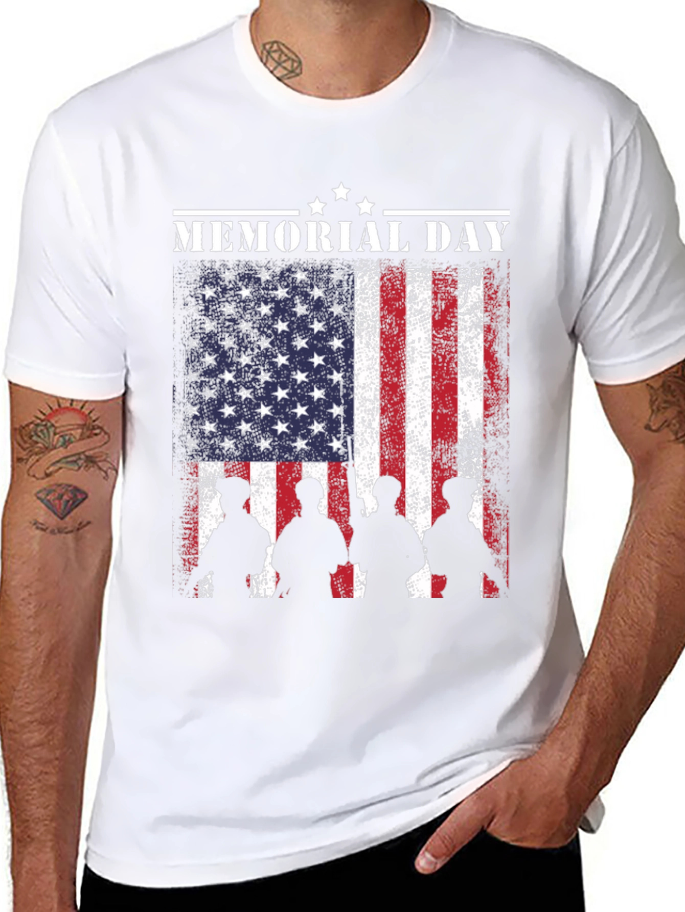 Memorial Day Flag Graphic T-Shirt