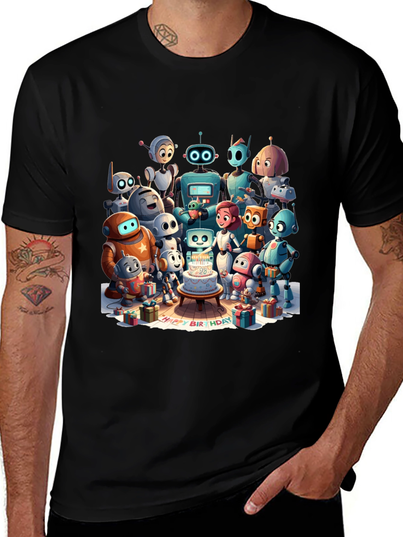 Robot Birthday Party T-Shirt