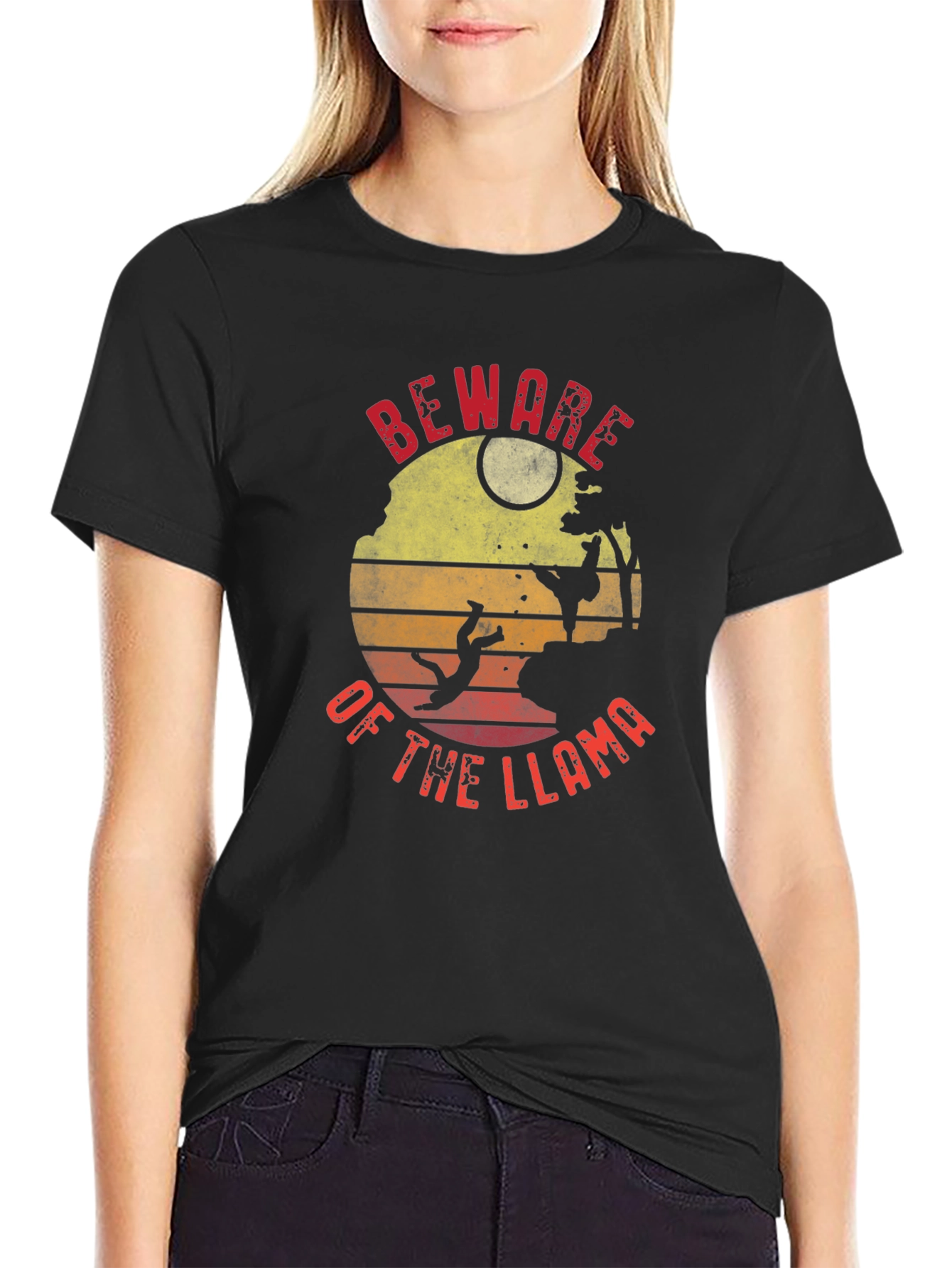 Beware of the Llama Graphic T-Shirt
