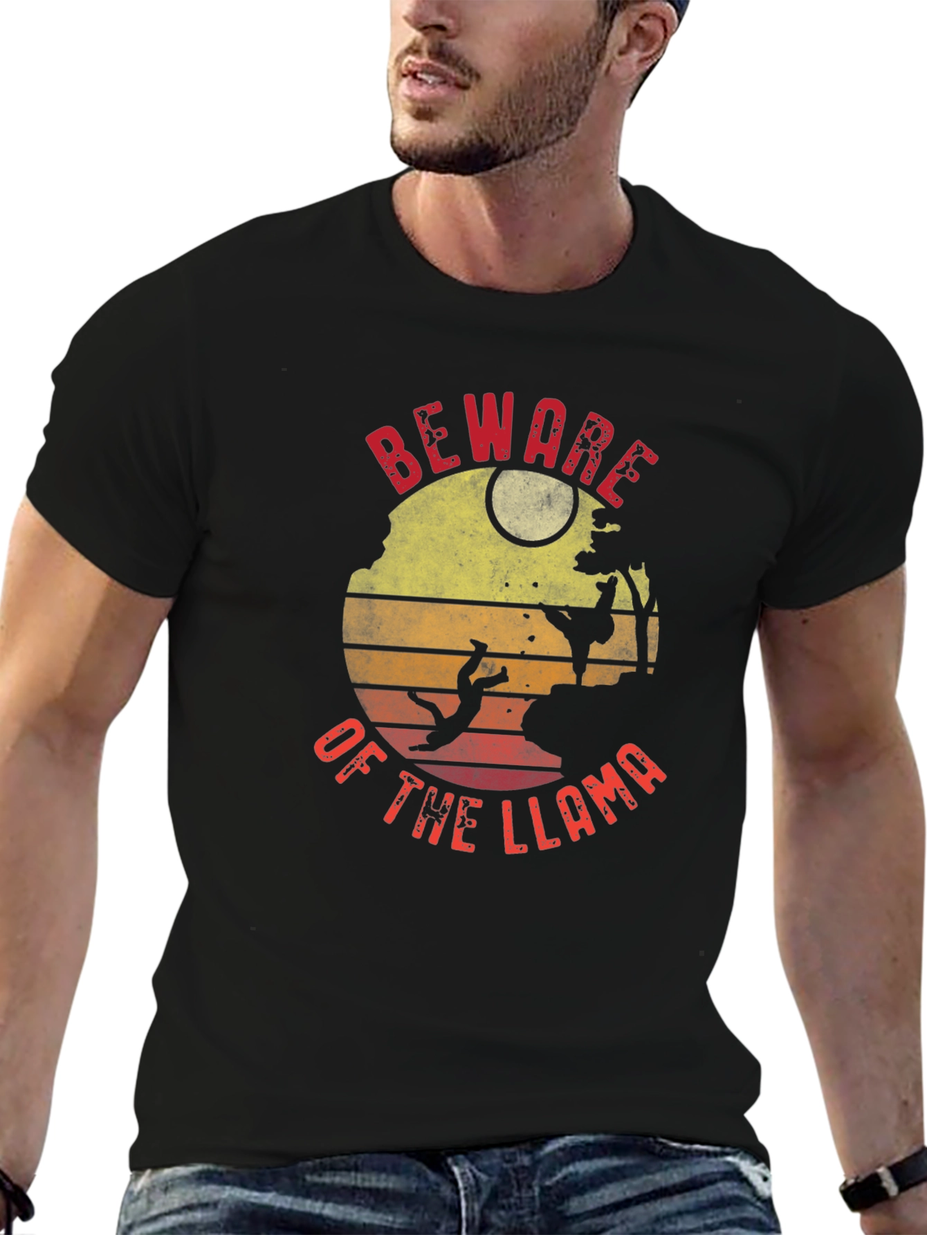 Beware of the Llama Graphic T-Shirt