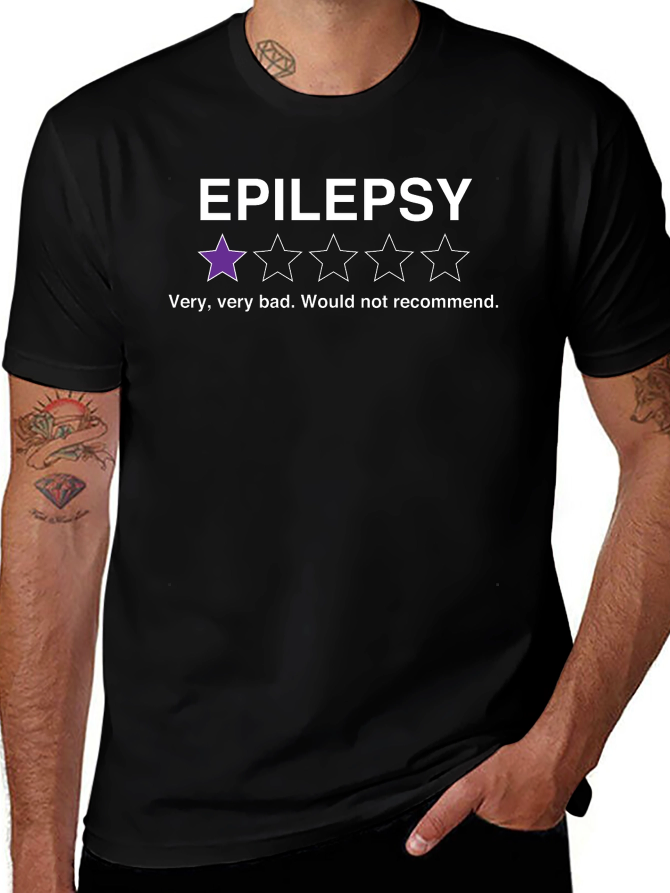 Epilepsy One-Star Review Graphic T-Shirt
