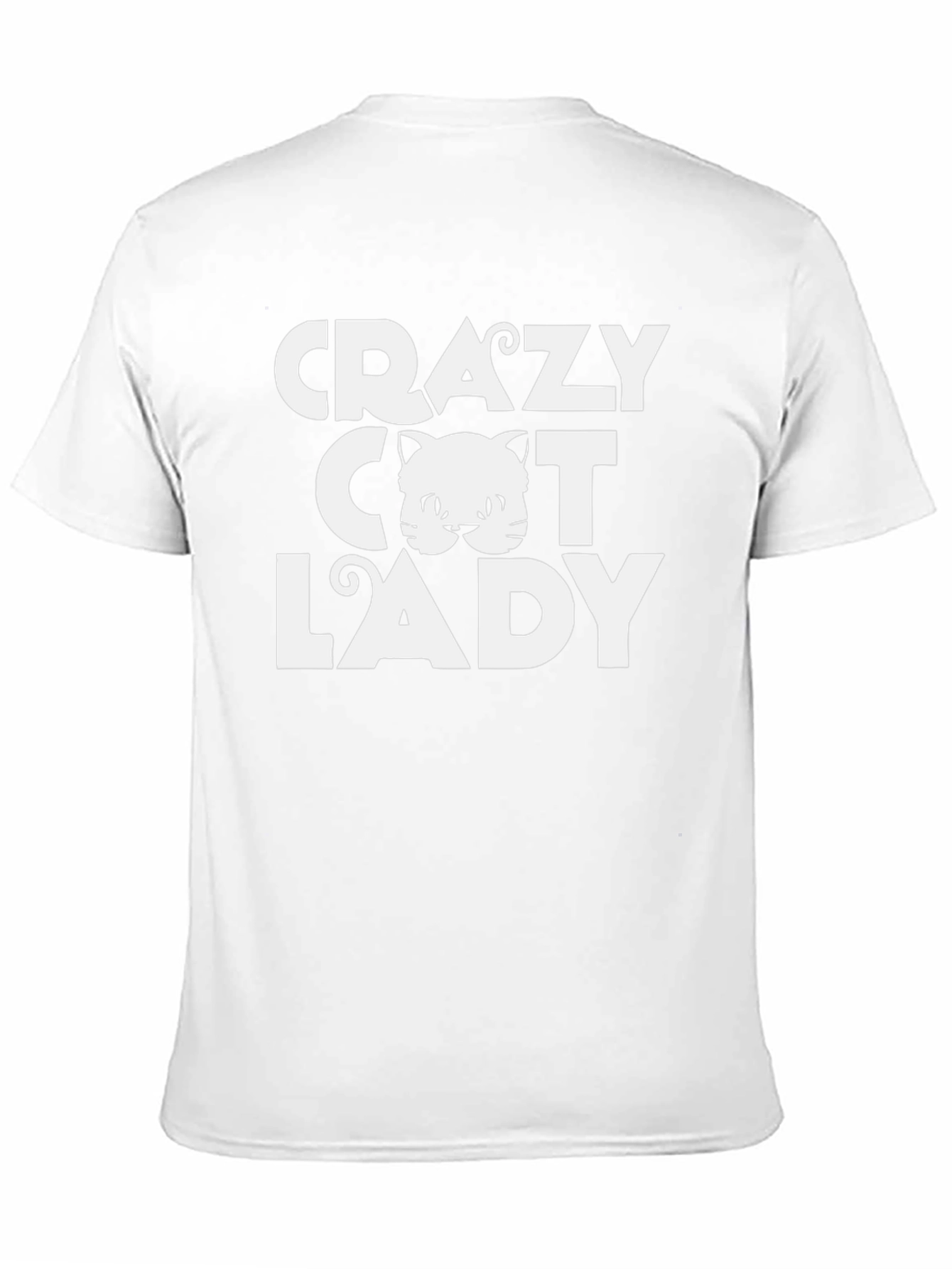 Crazy Cat Lady T-Shirt - Black Crew Neck Tee