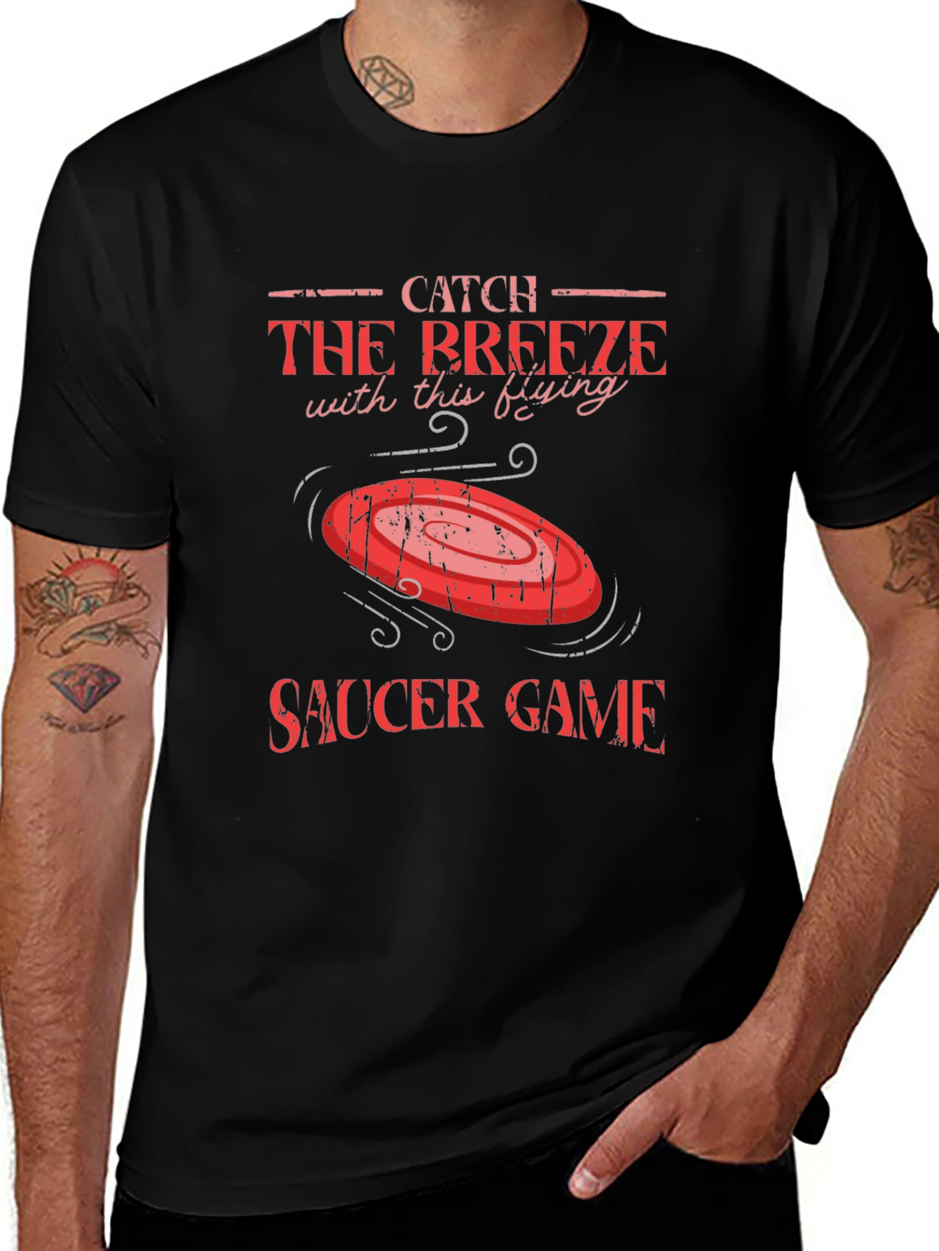 Catch the Breeze Flying Disc Graphic T-Shirt