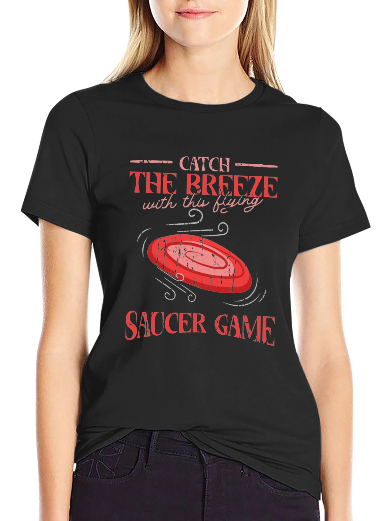 Catch the Breeze Flying Disc Graphic T-Shirt