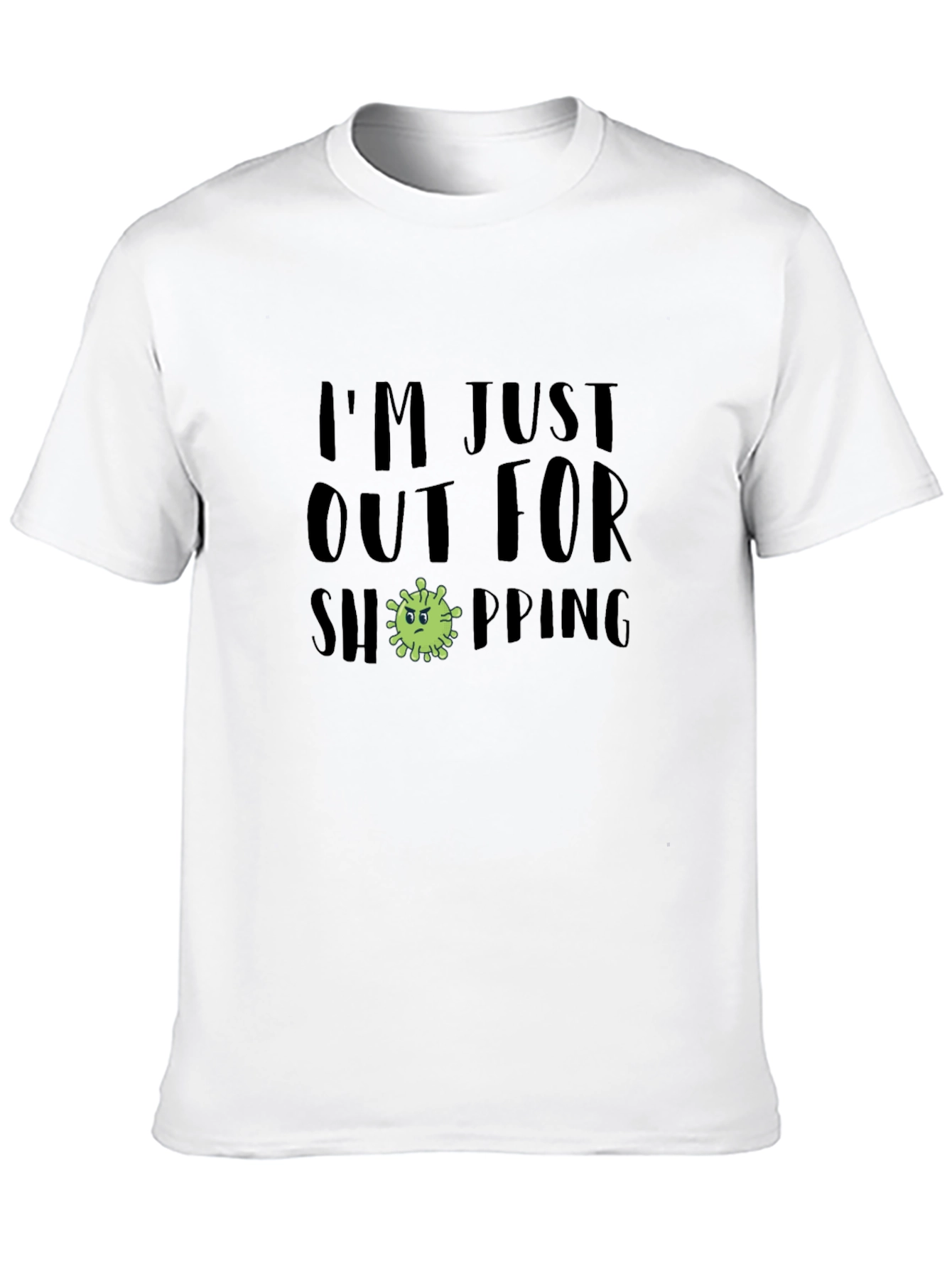 Funny Shopping Virus Black T-Shirt