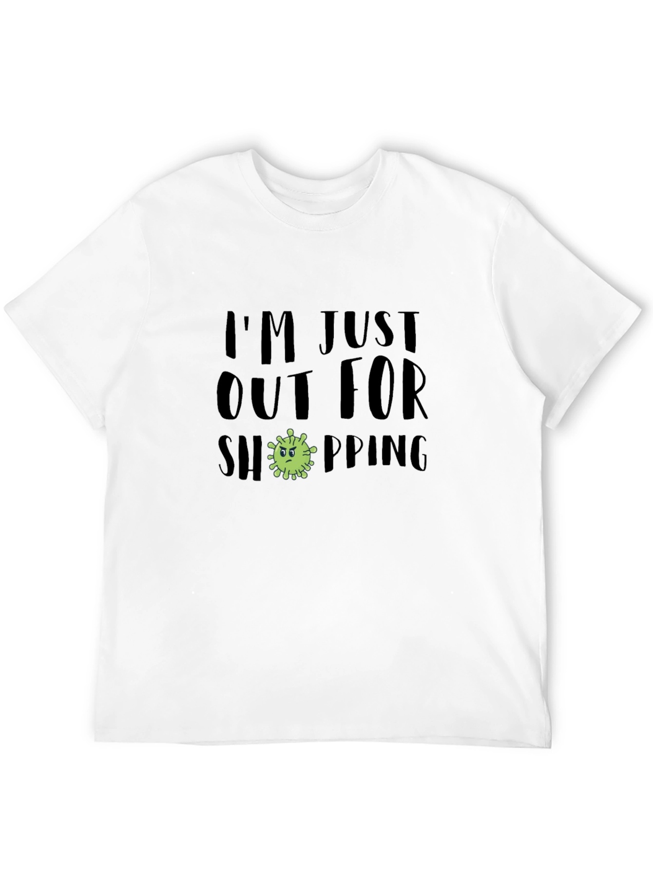 Funny Shopping Virus Black T-Shirt