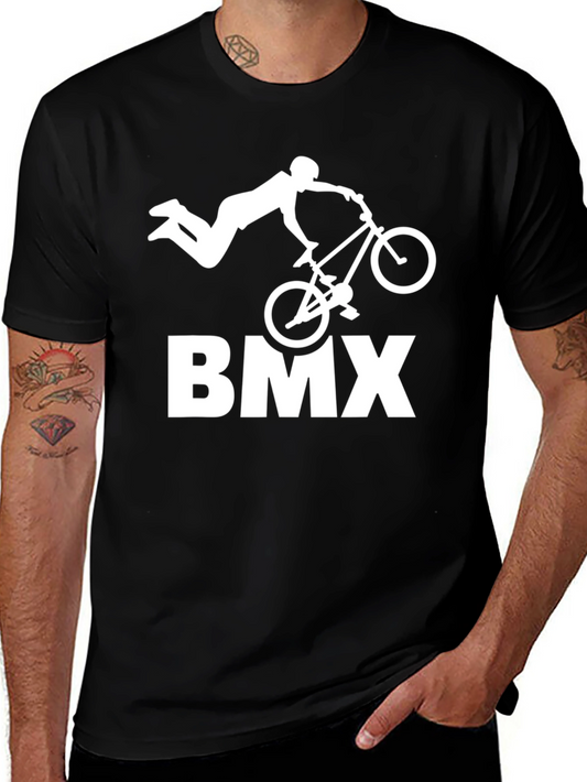 BMX Stunt T-Shirt - Black Graphic Tee