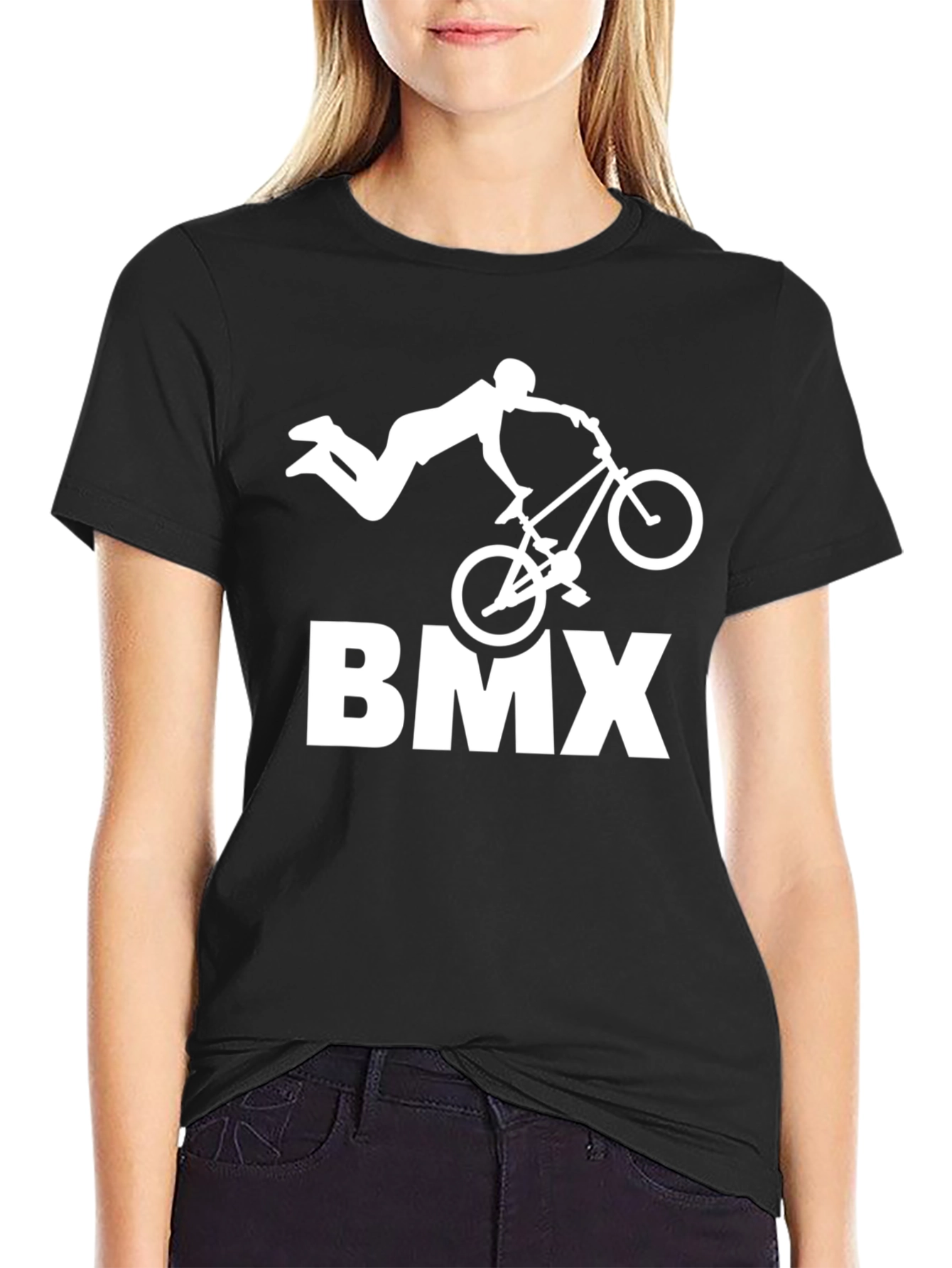 BMX Stunt T-Shirt - Black Graphic Tee
