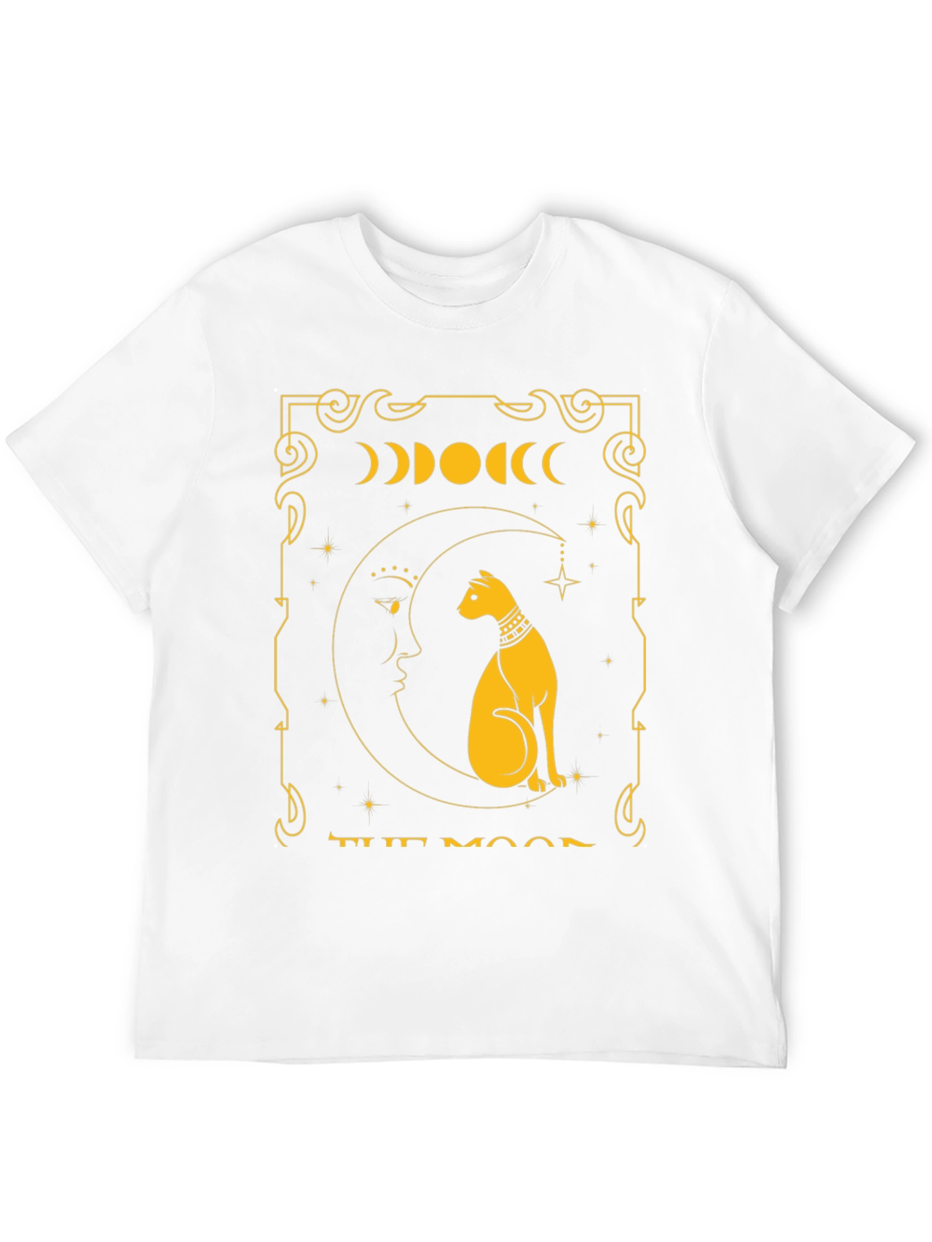 The Moon Tarot Card T-Shirt Cat Design