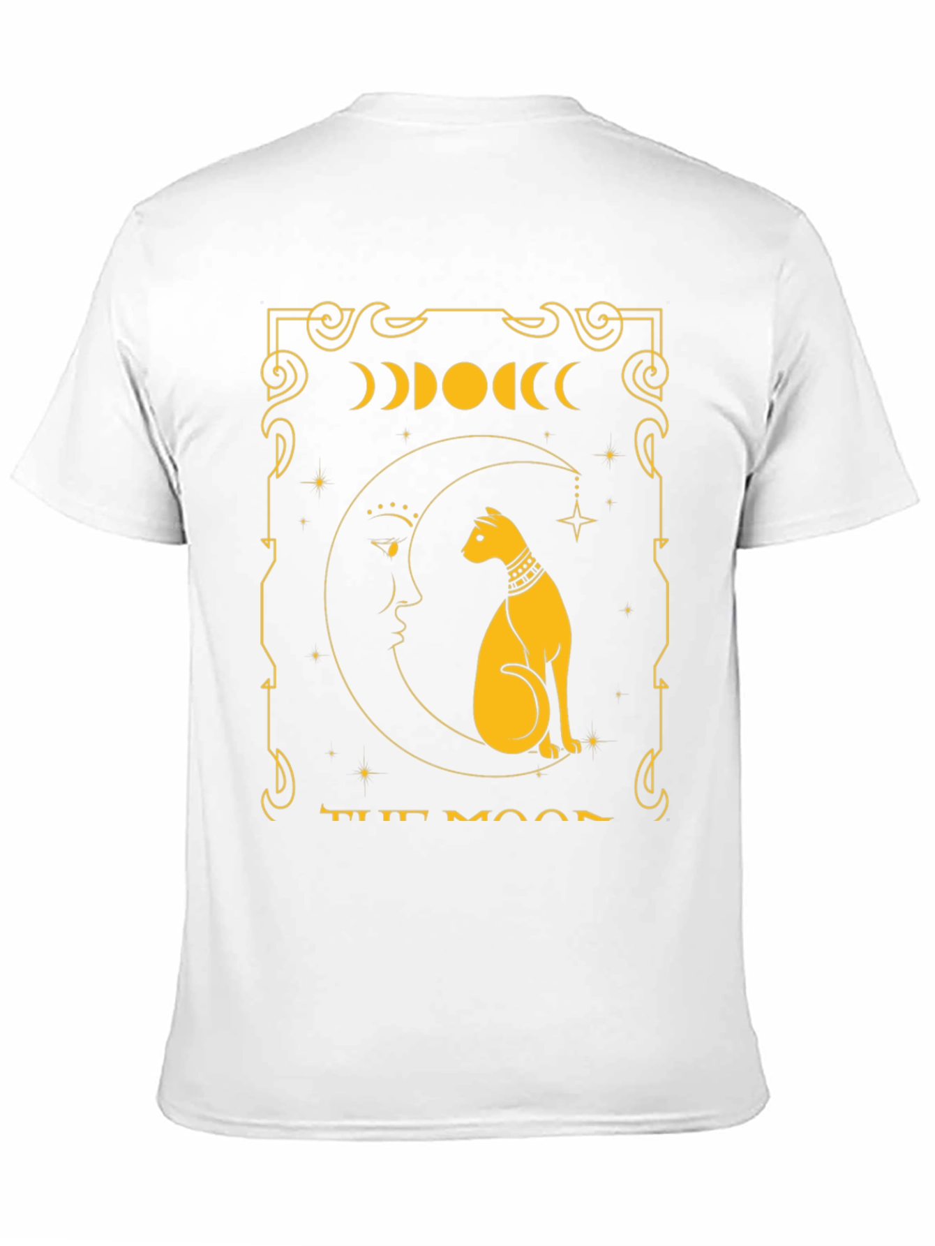 The Moon Tarot Card T-Shirt Cat Design