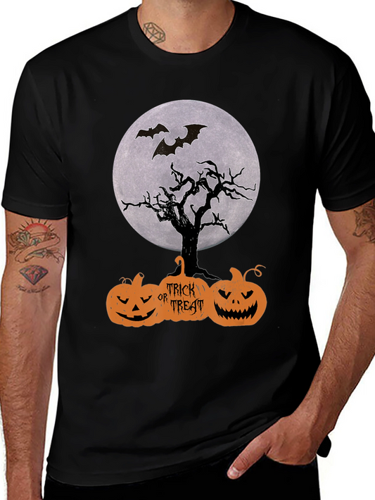 Halloween Trick or Treat T-Shirt - Moon Bats Pumpkins