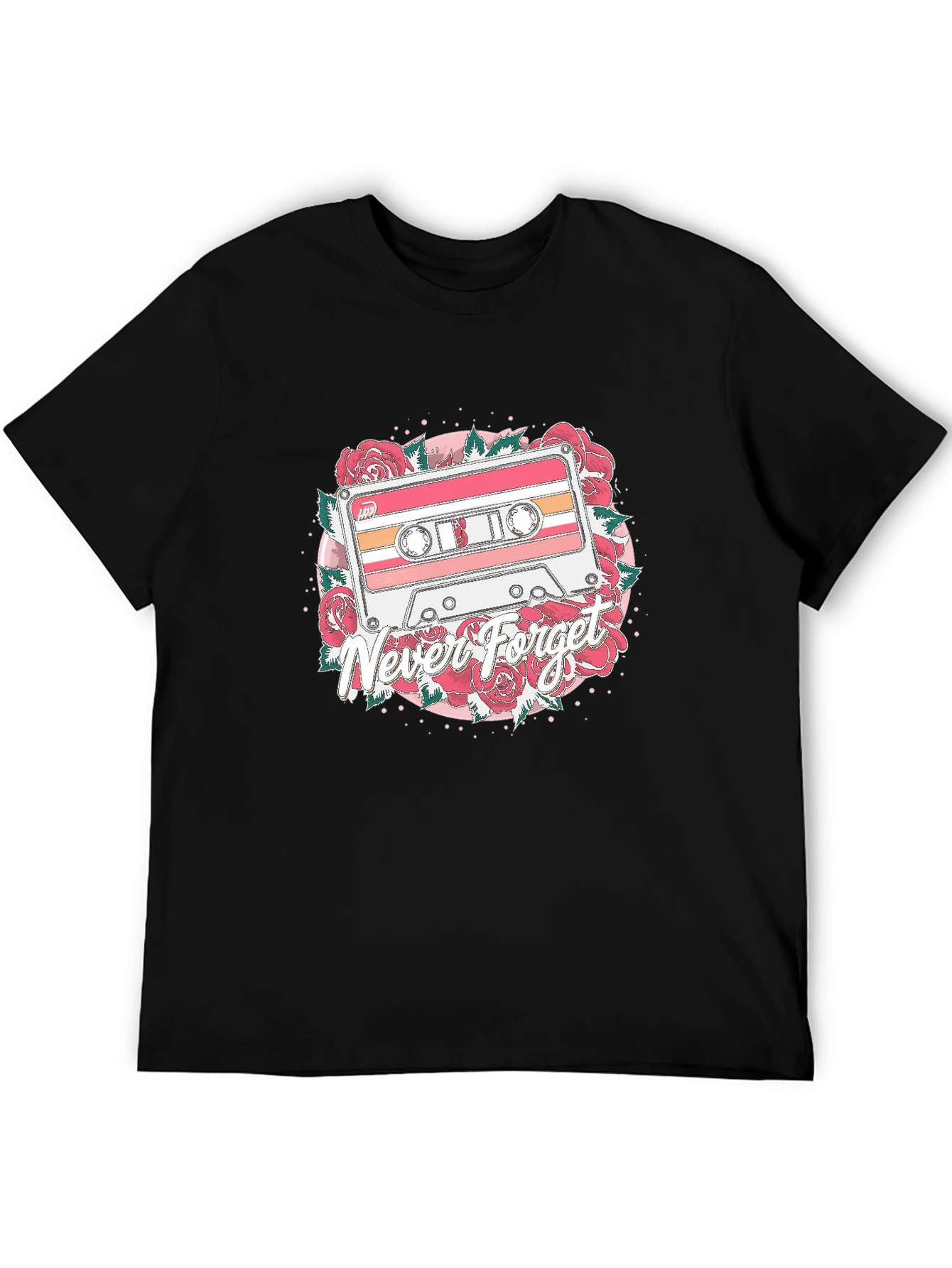 Retro Cassette Tape Never Forget Graphic Tee