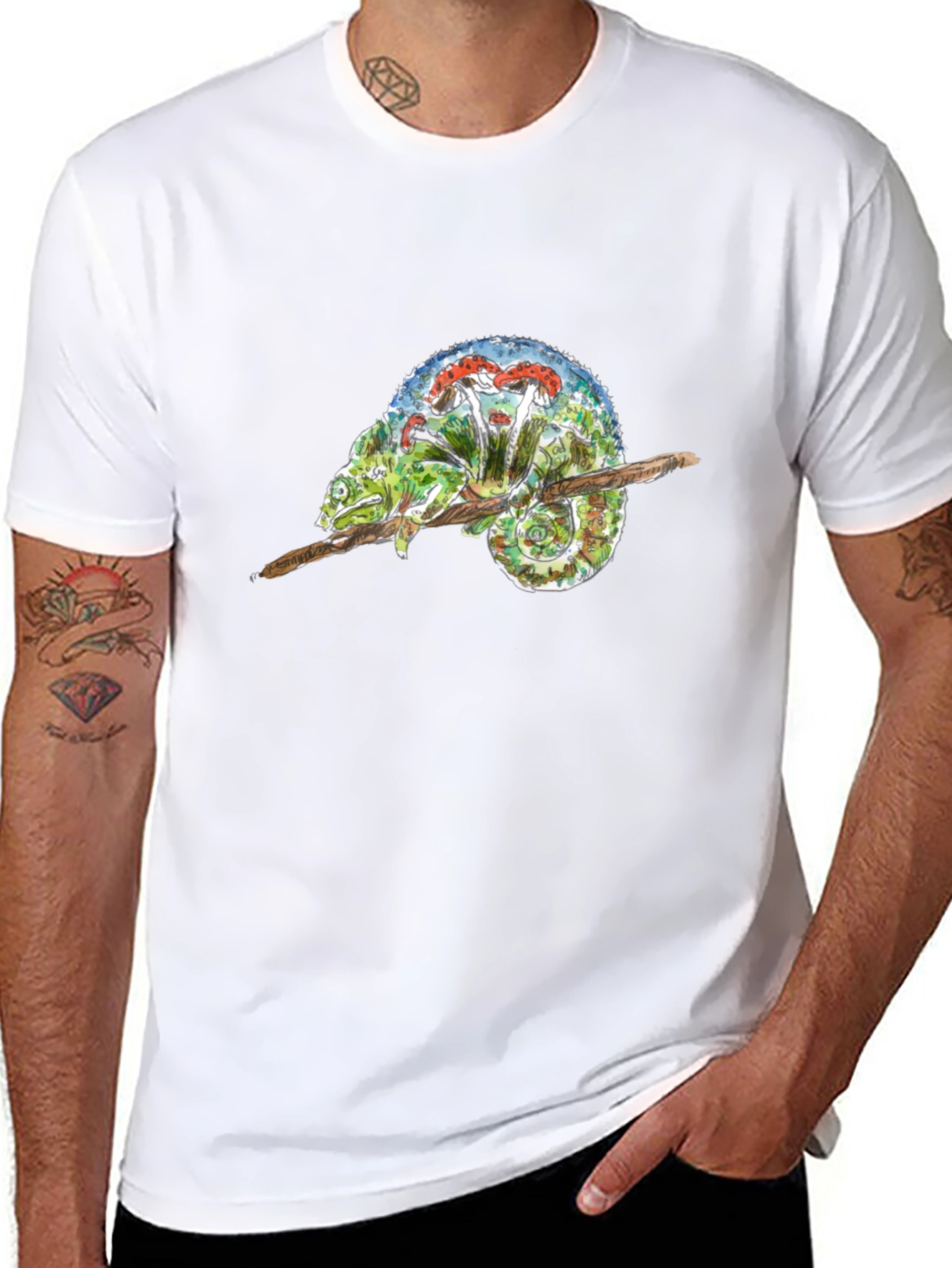 Chameleon Mushroom Graphic Tee