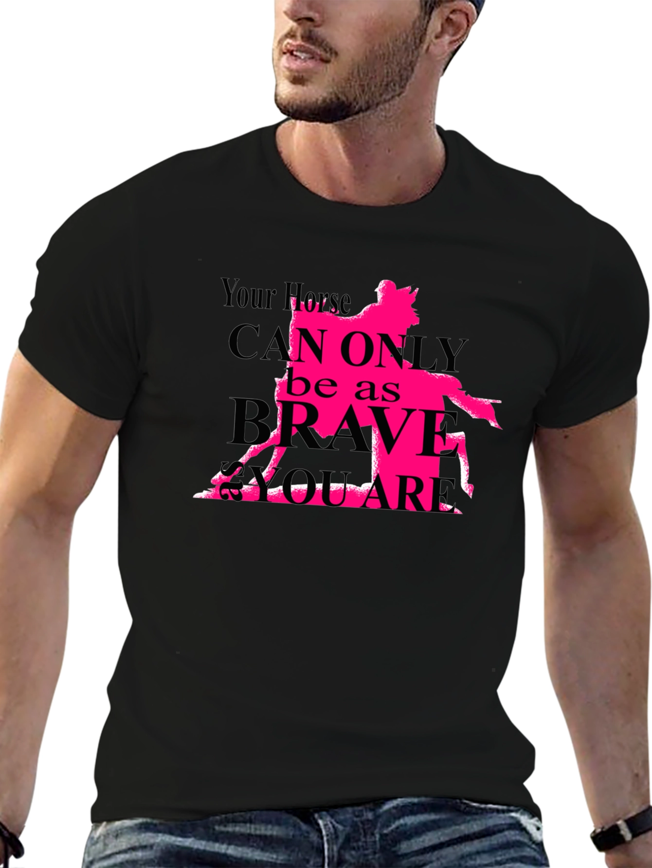 Horse Brave Square Graphic Tee