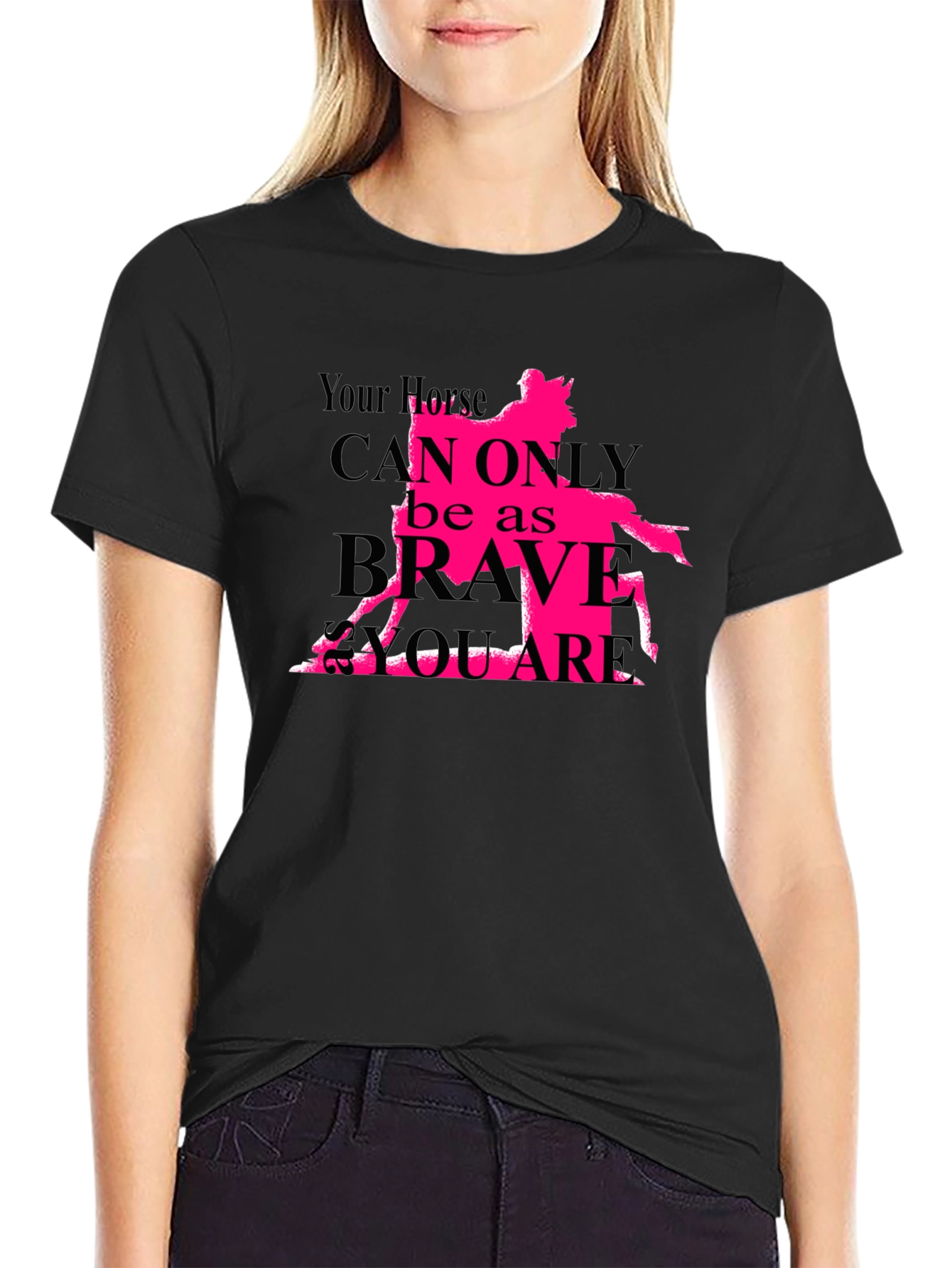 Horse Brave Square Graphic Tee