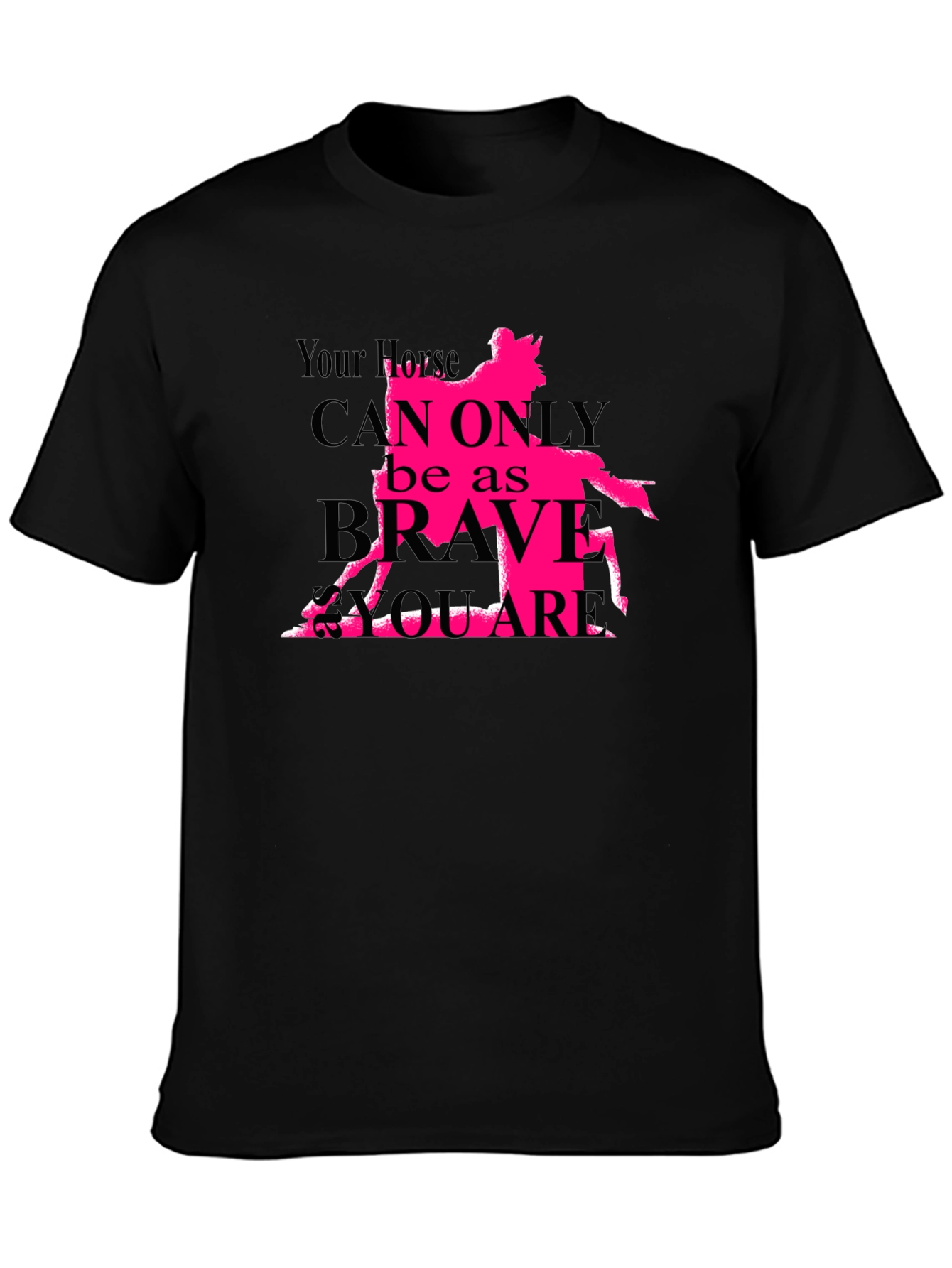 Horse Brave Square Graphic Tee