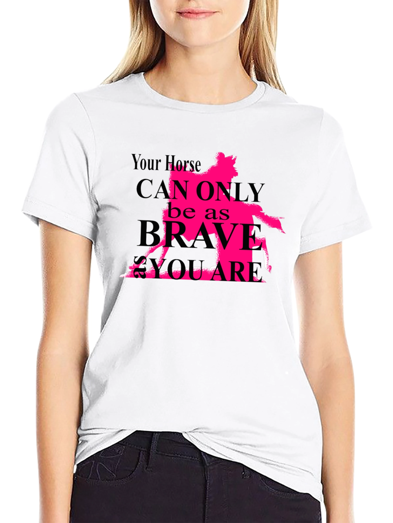 Horse Brave Square Graphic Tee